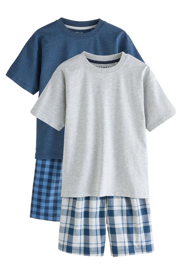 Next Pyjama Karierte Pyjamas, 2er Pack (4 tlg)
