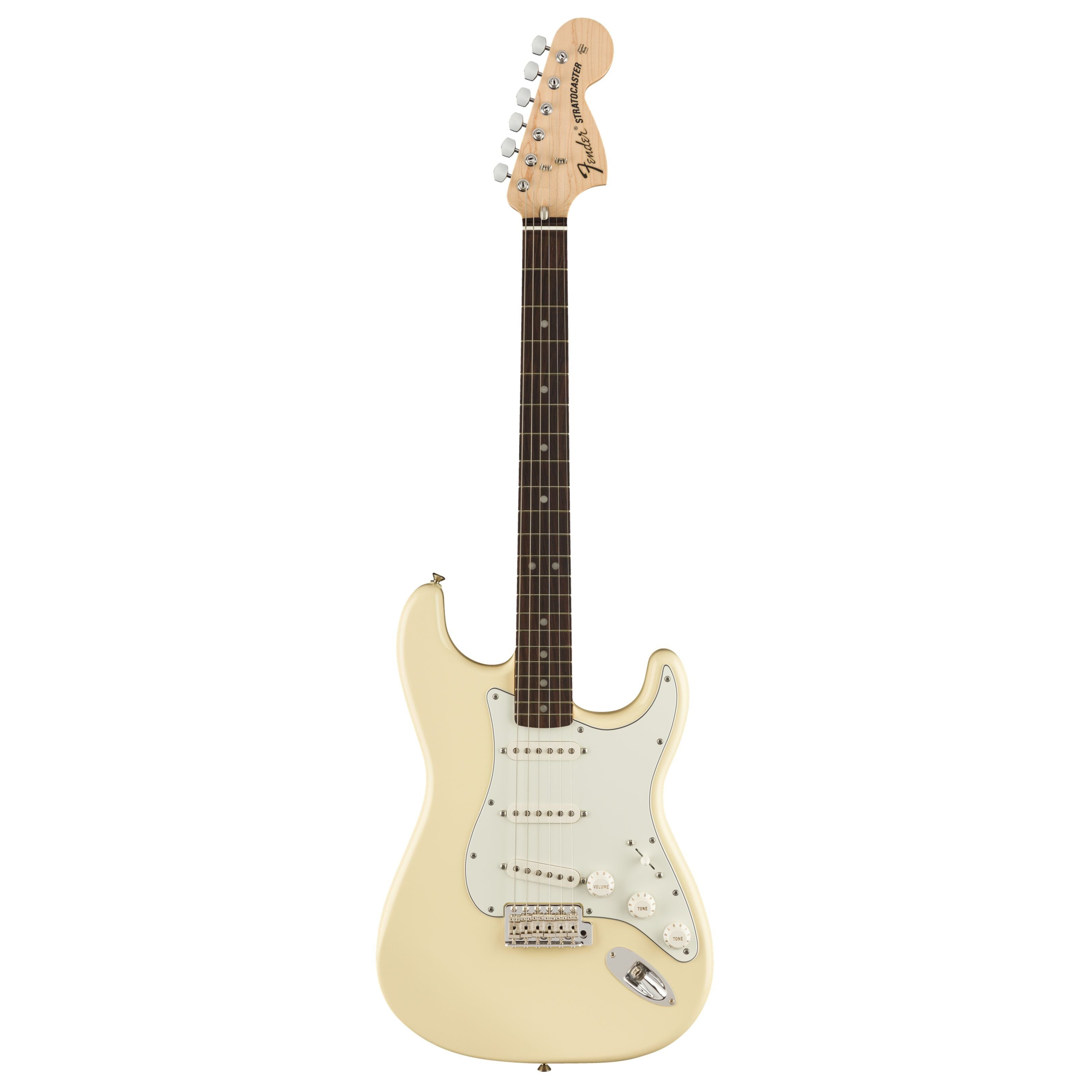 Fender E-Gitarre, E-Gitarren, ST-Modelle, Albert Hammond Jr. Stratocaster Olympic White - E-Gitarre