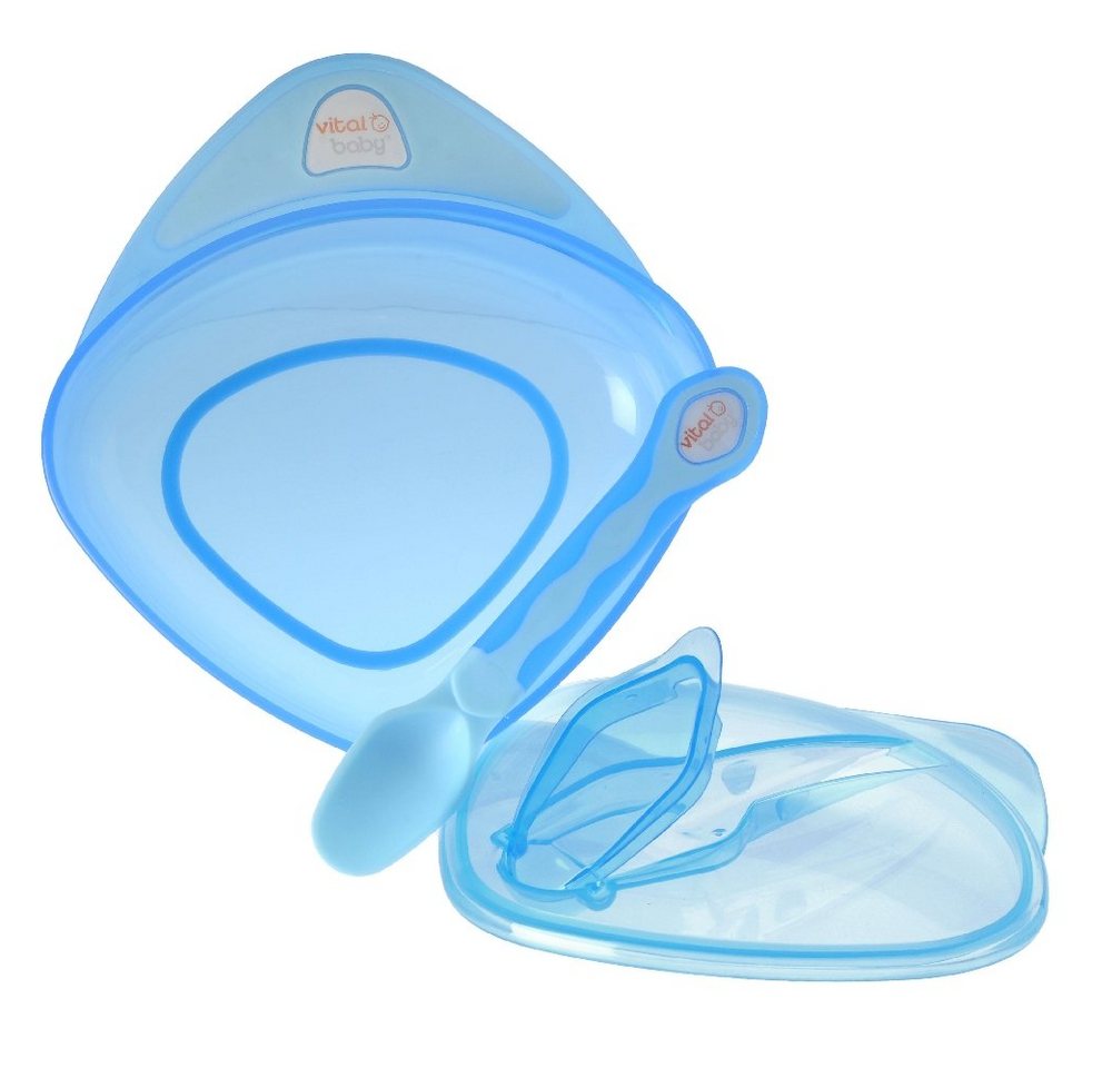 Thumbnail - Vital Baby Aufbewahrungsdose Babys erstes Tellerset mit Deckel und Löffel ab 4 Monaten
