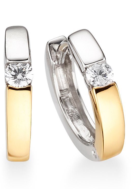 Paar Creolen Schmuck Geschenk Silber 925 Ohrschmuck Ohrringe