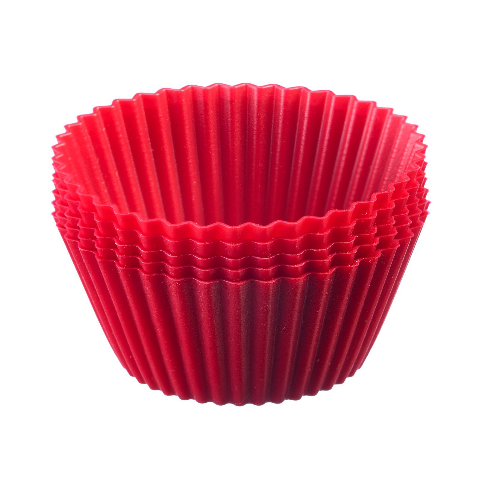 WESTMARK Muffinform mit Antihaft-Effekt, 6 Stück, Ø 7cm, Silikon, Rot