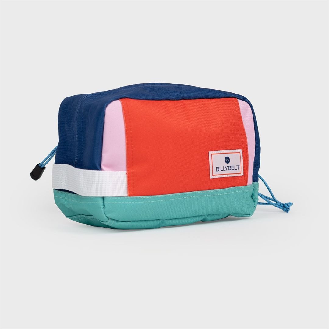 suebidou Kulturbeutel trendige Waschtasche Kosmetiktasche mehrfarbig Colorblock, nachhaltig, kreativ
