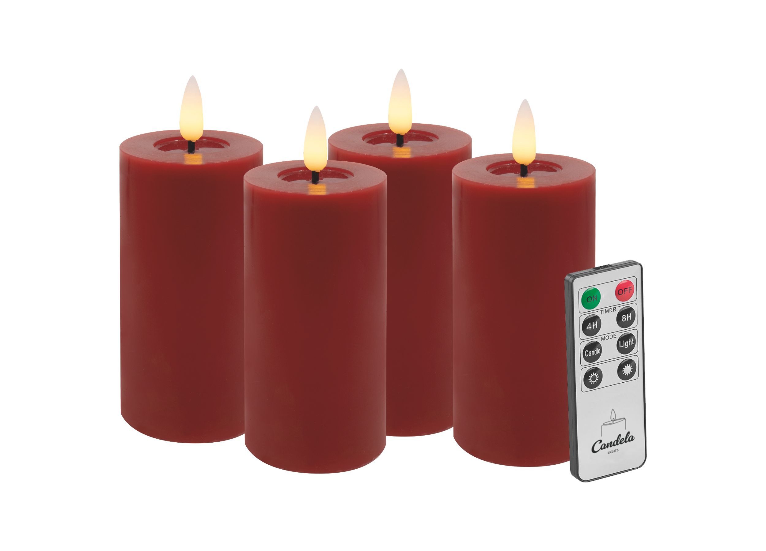 LC Home LED-Kerze LED Kerzen Set Winter Echtwachs Timerfunktion Fernbedienu günstig online kaufen