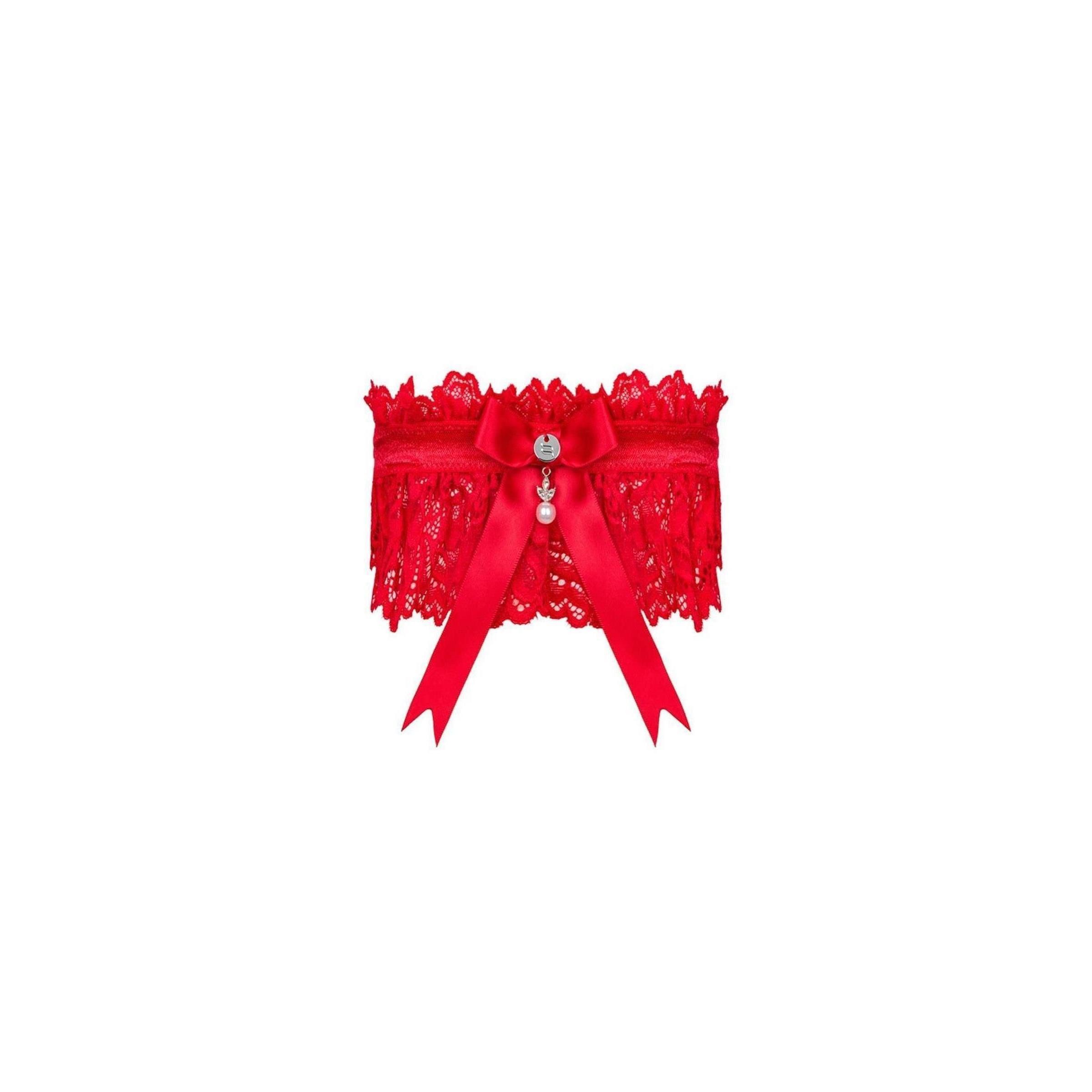 Obsessive Abendhandschuhe OB Amor Cherris garter red - (O/S)