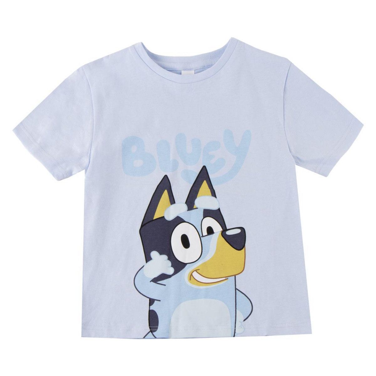 Bluey Print-Shirt Kinder Shirt Baumwolle Kurzarm Oberteil Alltag Schule