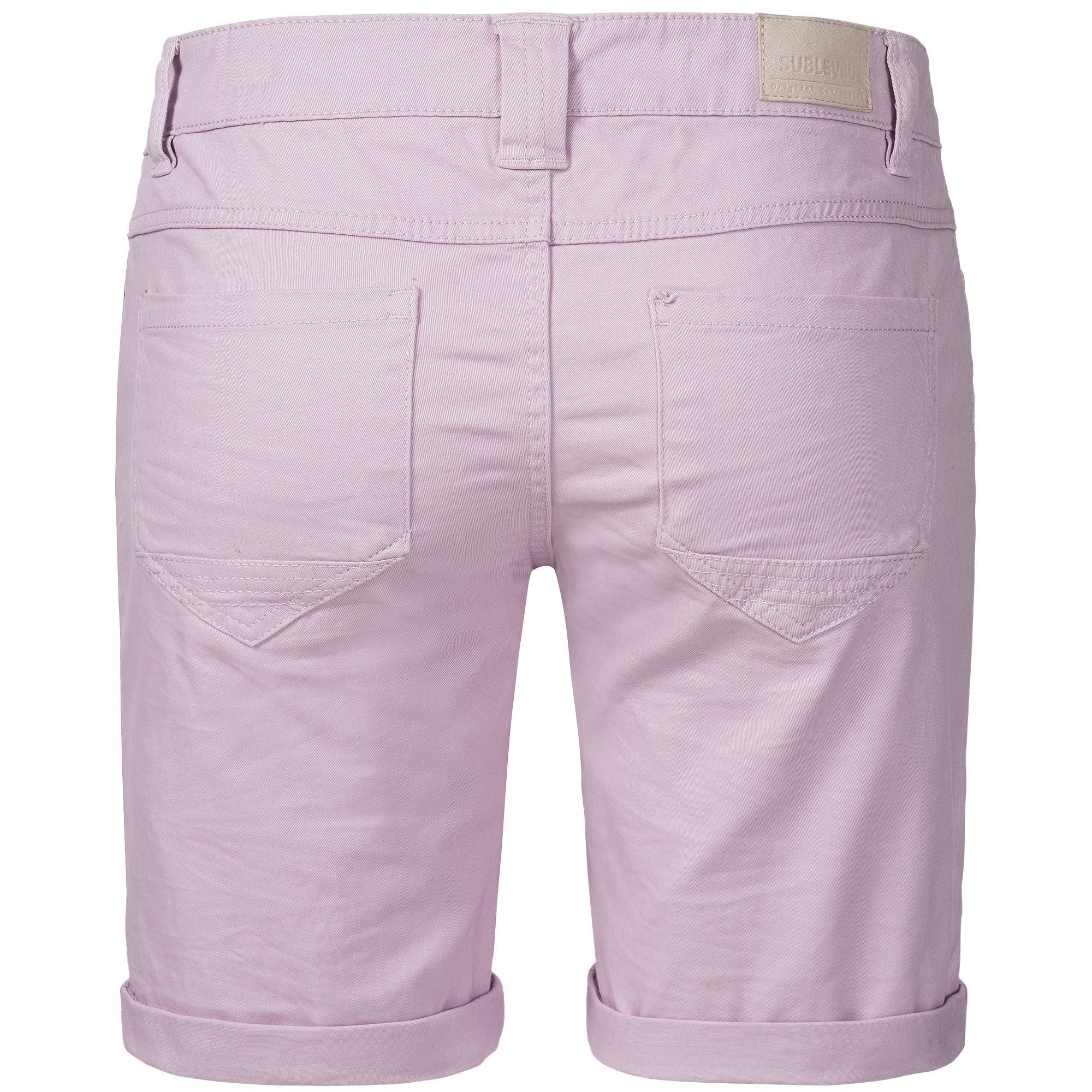SUBLEVEL Shorts Damen Bermudas kurze Hose Baumwolle Jeans Sommer Chino Stoff – Bild 2 von 5