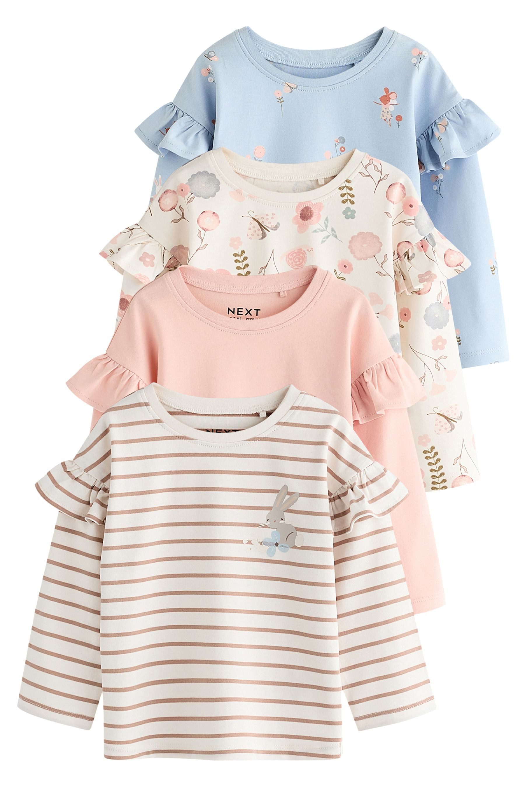 Next Langarmshirt Langärmelige, gerüschte Oberteile im günstig online kaufen