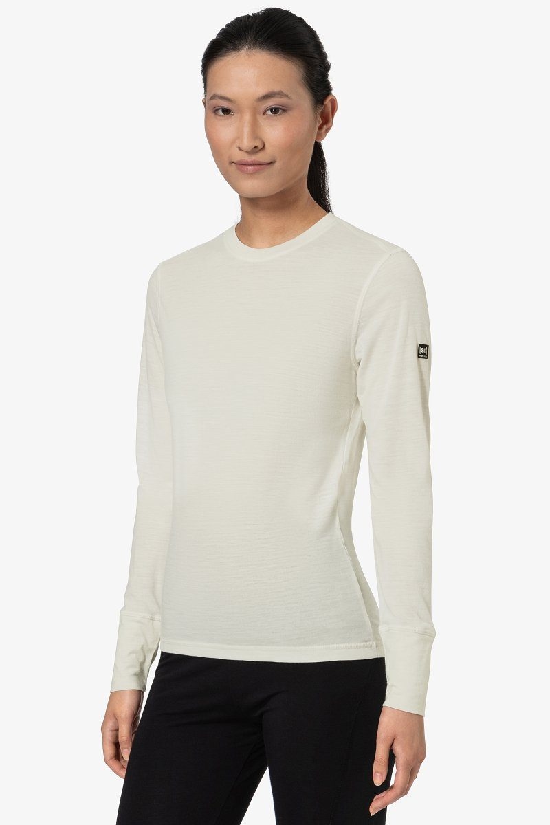 SUPER.NATURAL Funktionsshirt für Damen, Merino W TUNDRA175 LS atmungsaktiver Merino-Materialmix