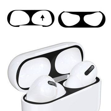 kwmobile Ersatzschutzkappen 2x Staubschutz Sticker für Apple AirPods 3, 1-St., Metallstaub Schutz Aufkleber