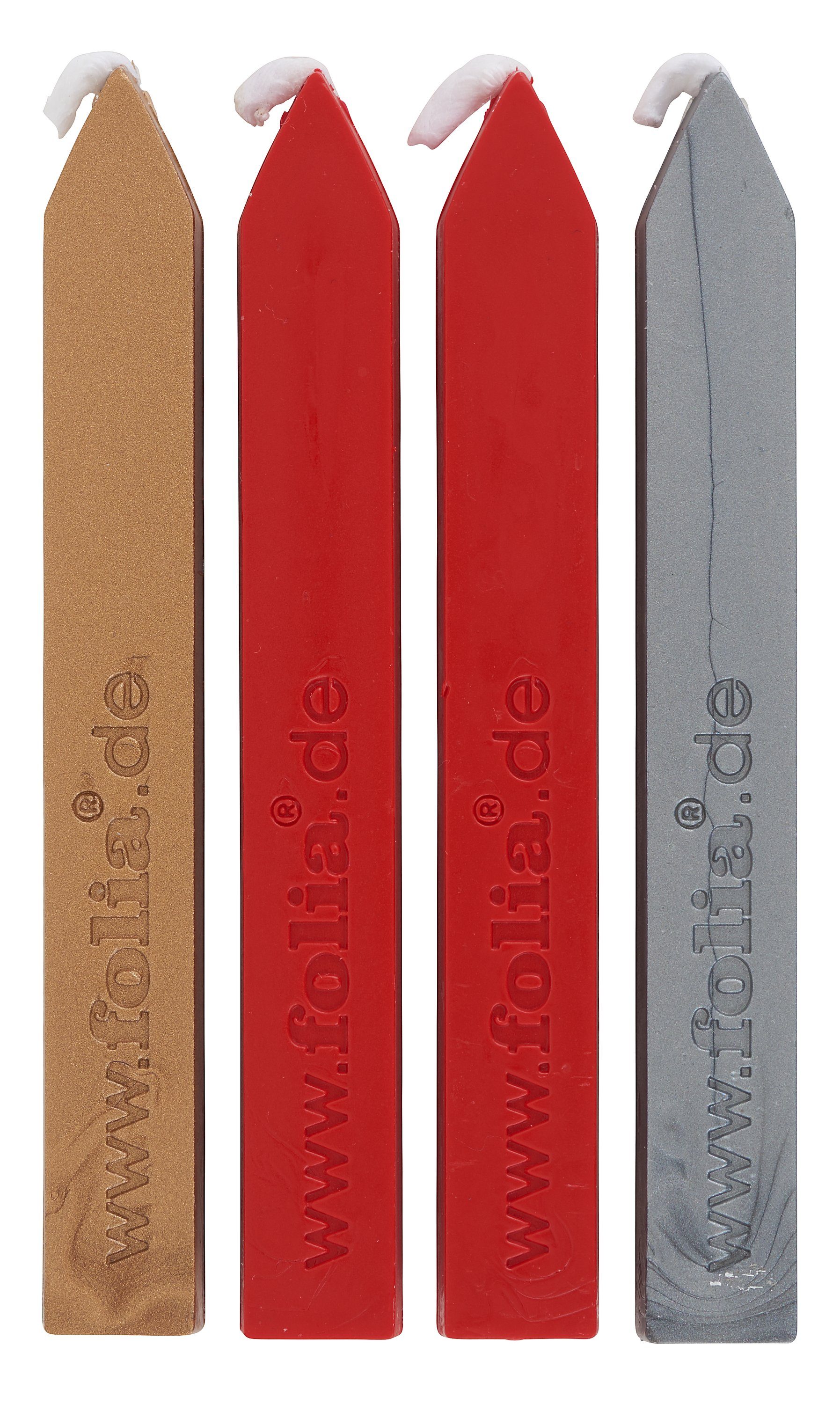 Folia Stempel Siegelwachs-Set, 4 Stück
