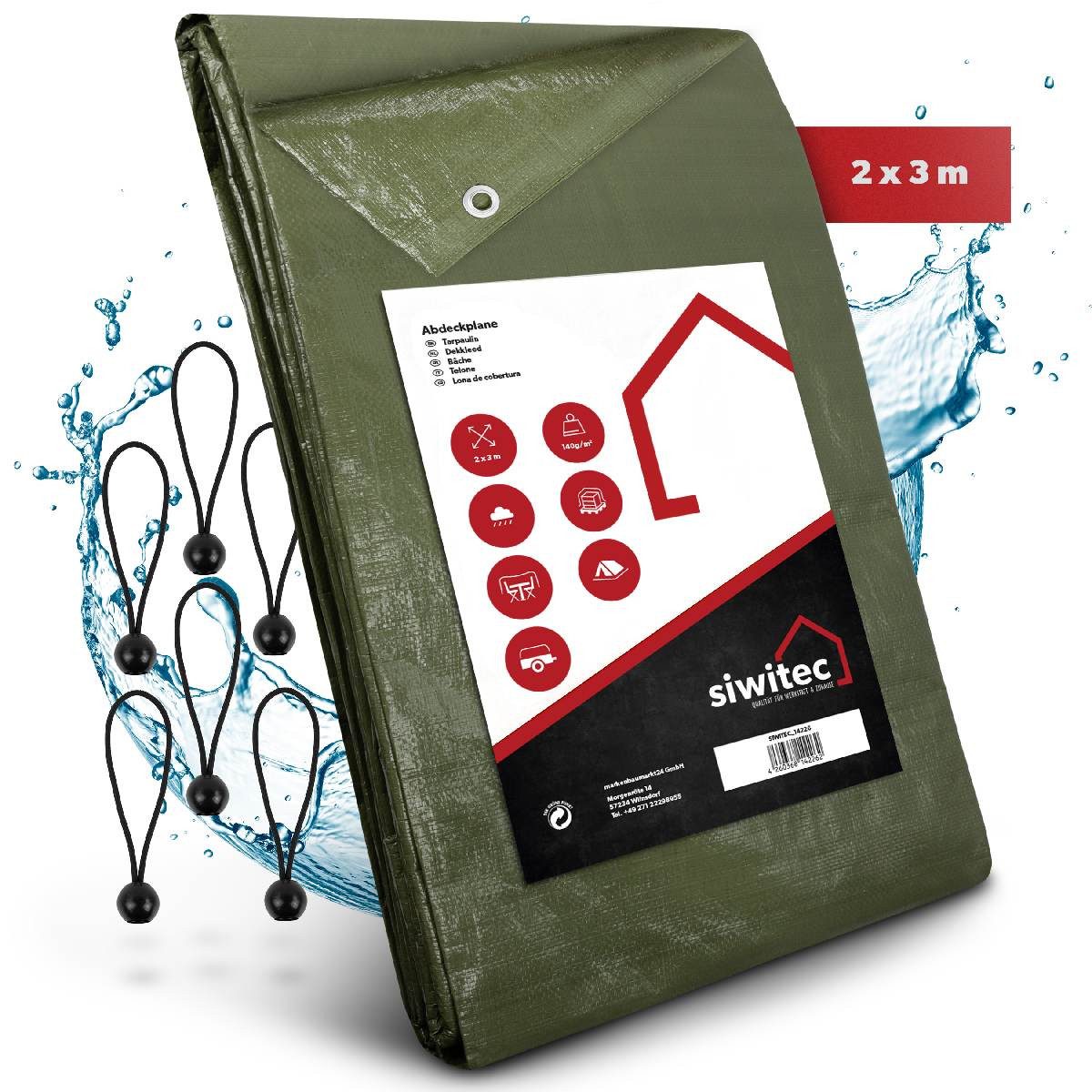 siwitec Schutzplane Abdeckplane 2 x 3 günstig online kaufen