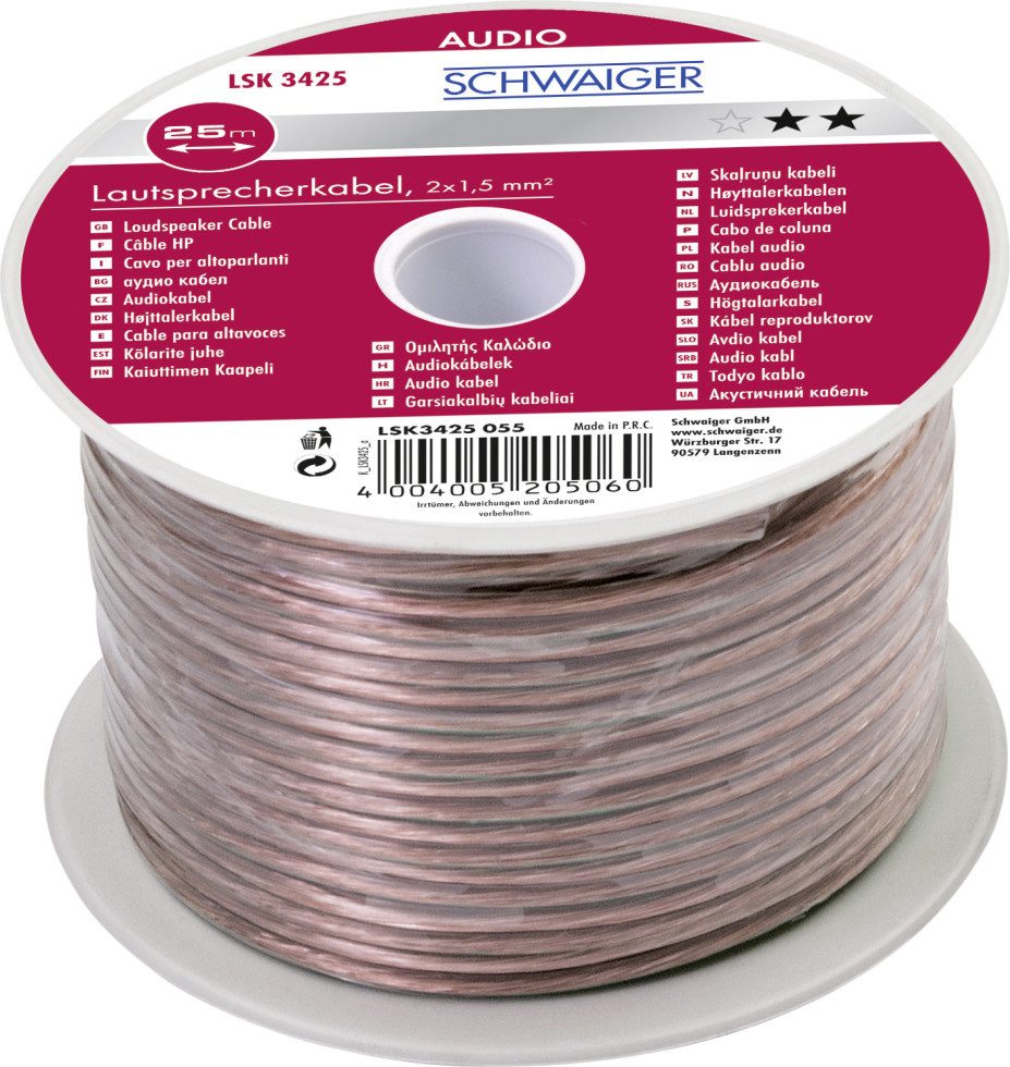 Schwaiger Schwaiger Lautsprecherkabel LSK3425 055 Audio- & Video-Adapter