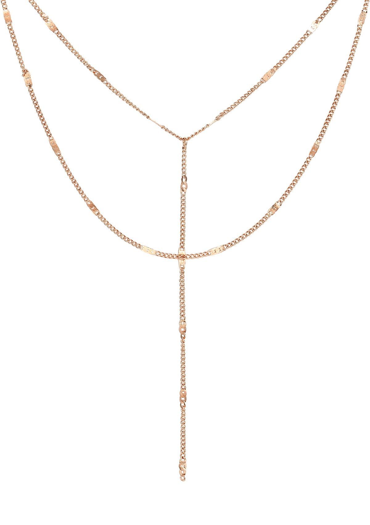 Hey Happiness Y-Kette Layer Kette Mehrreihig, Edelstahl Damen Halskette Las günstig online kaufen