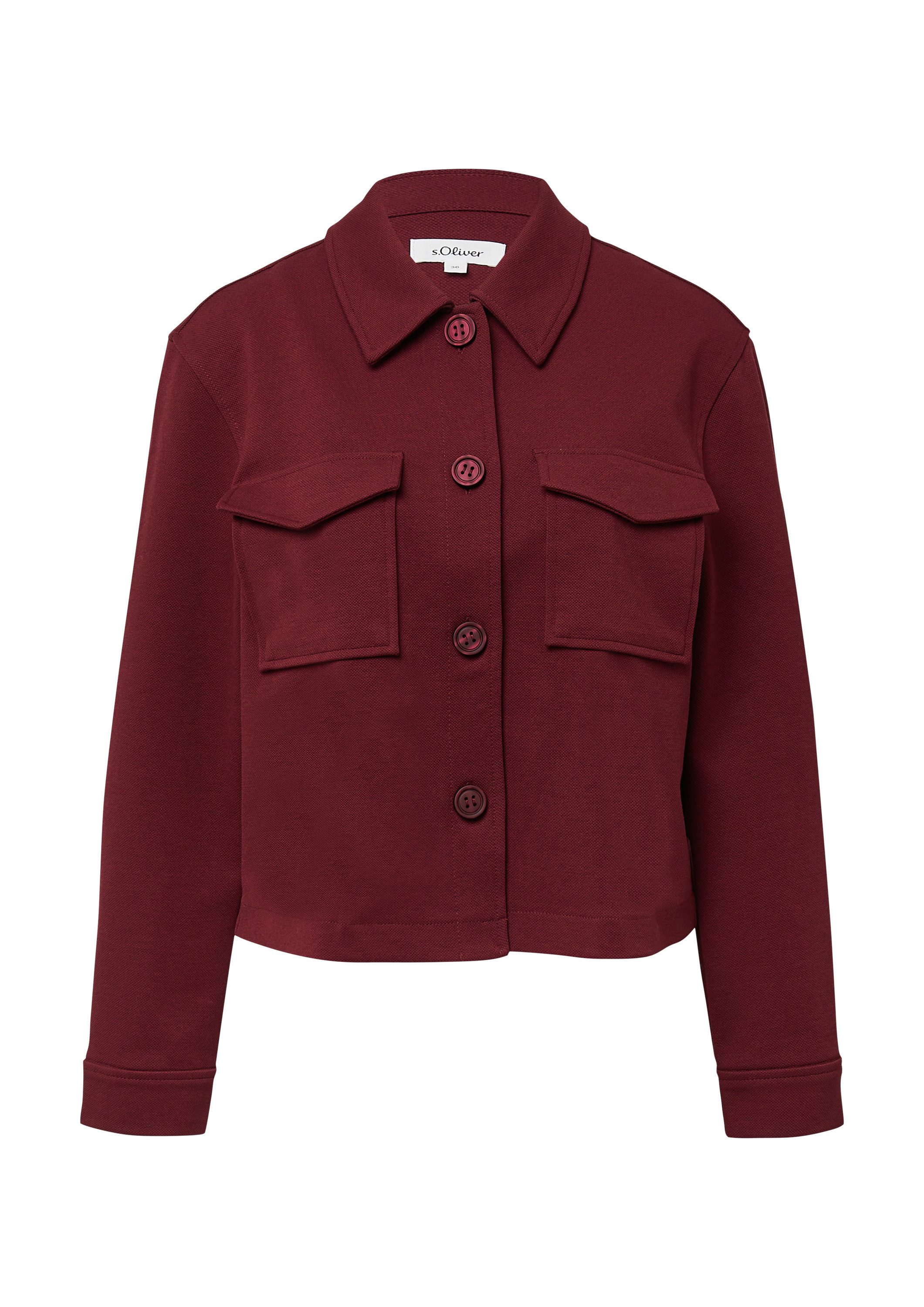 s.Oliver Funktionsjacke Indoor-Jacke Jacke im Relaxed Fit aus Struktur-Jers günstig online kaufen