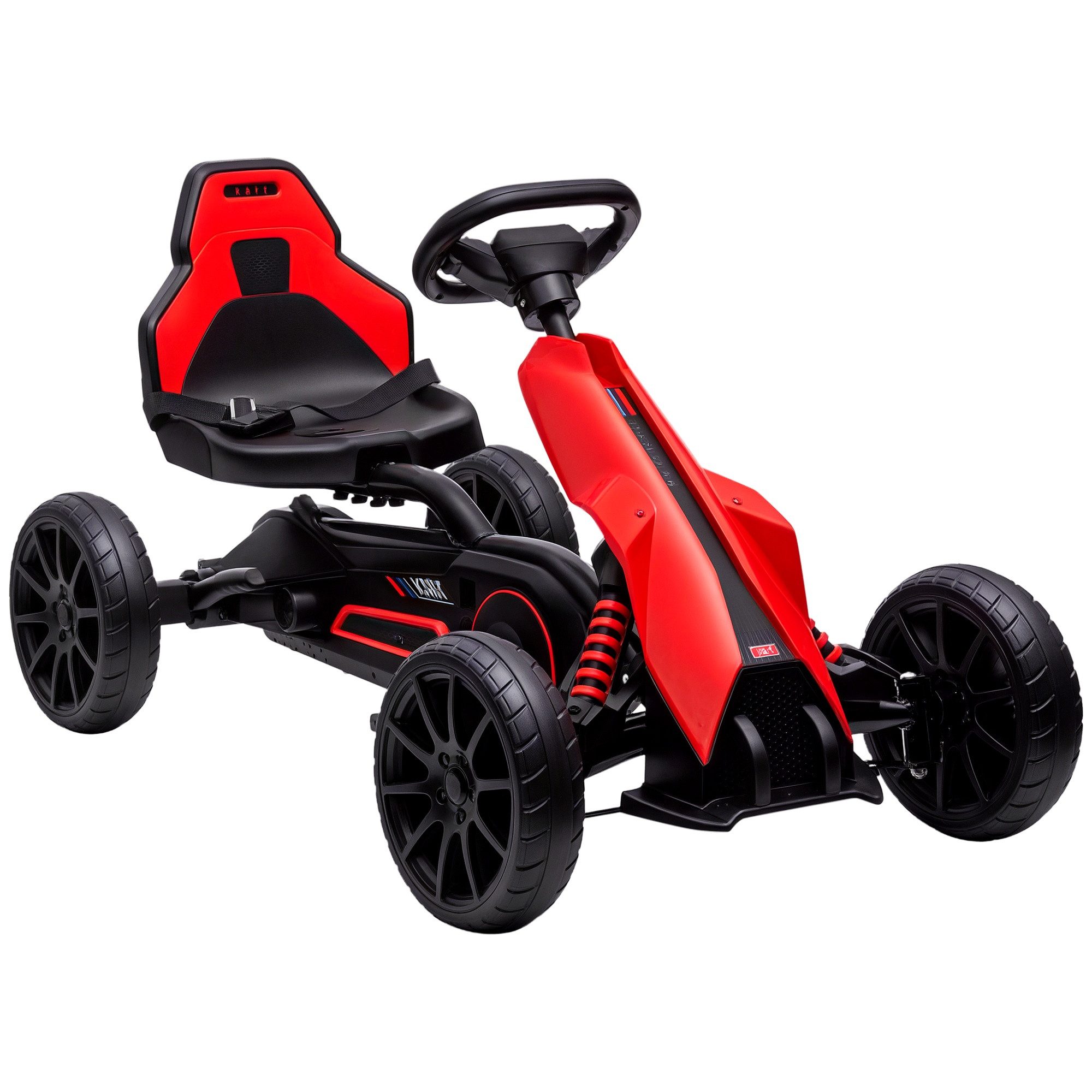Go-Kart Kinderfahrzeug mit verstellbarem Sitz, Tretauto, Outdoor