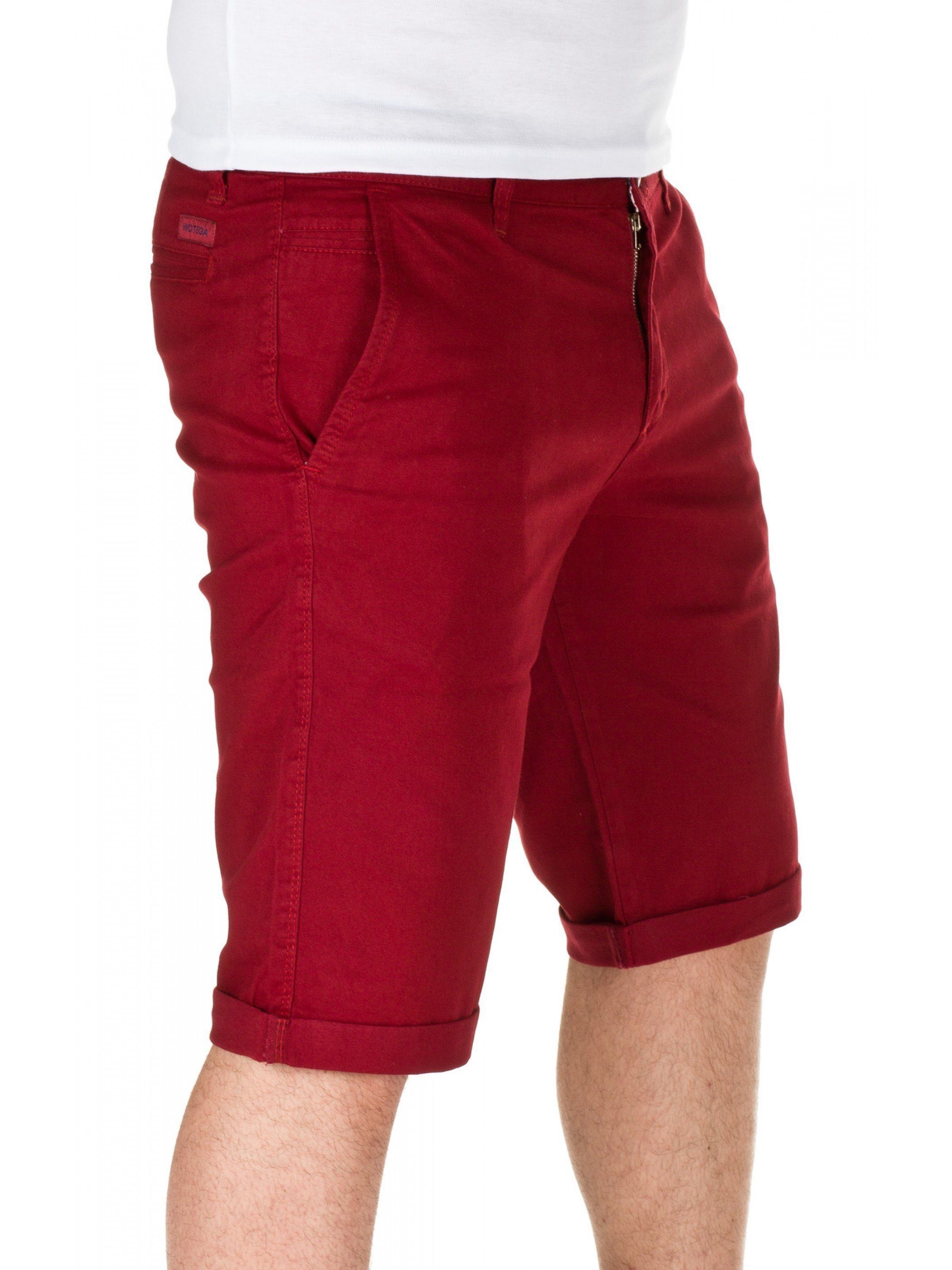 (port in shorts WOTEGA Chino Unifarbe Rot 86448) Shorts Kallari