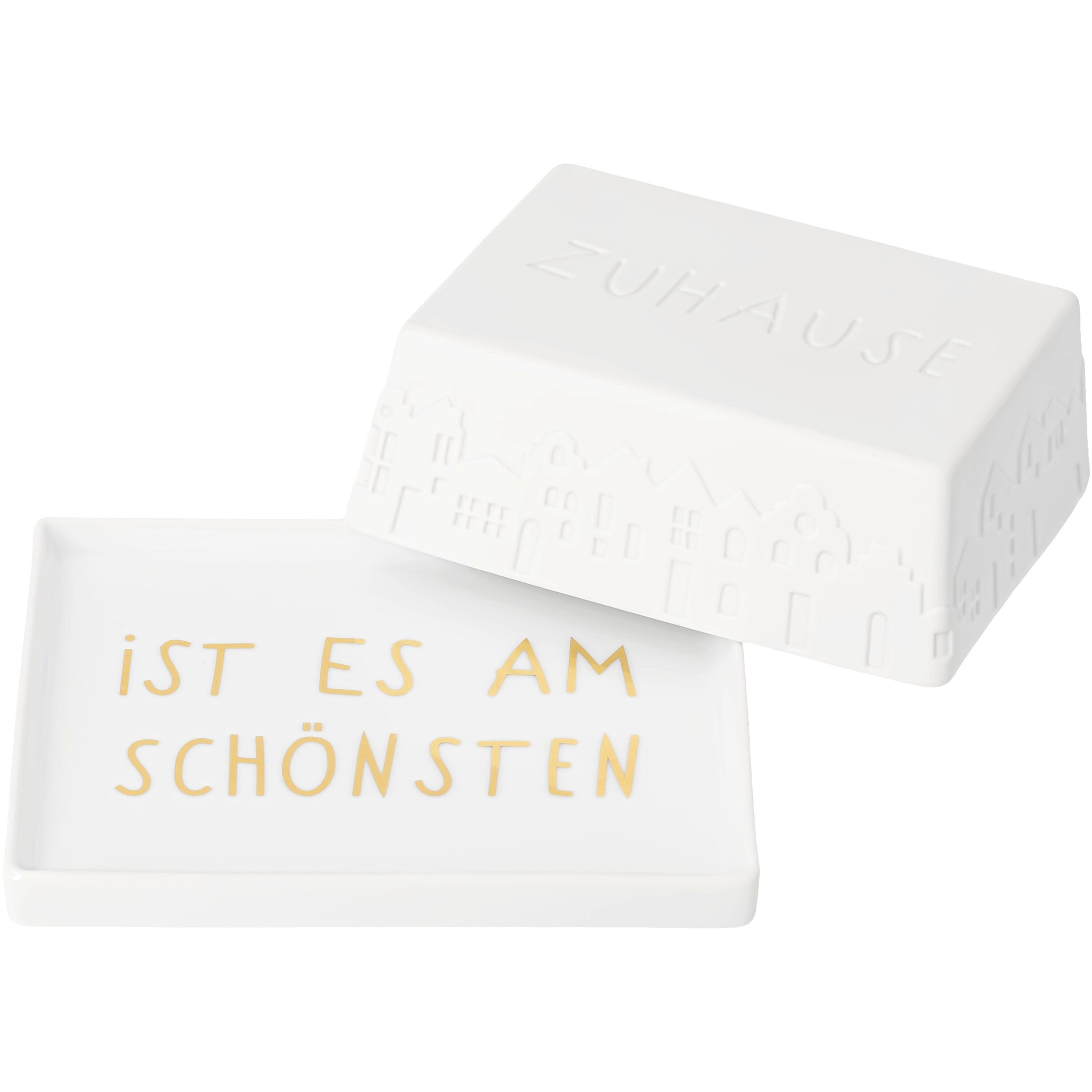 Räder Design Butterdose Butterdose Zuhause ist es am schönsten aus Porzellan von räder design
