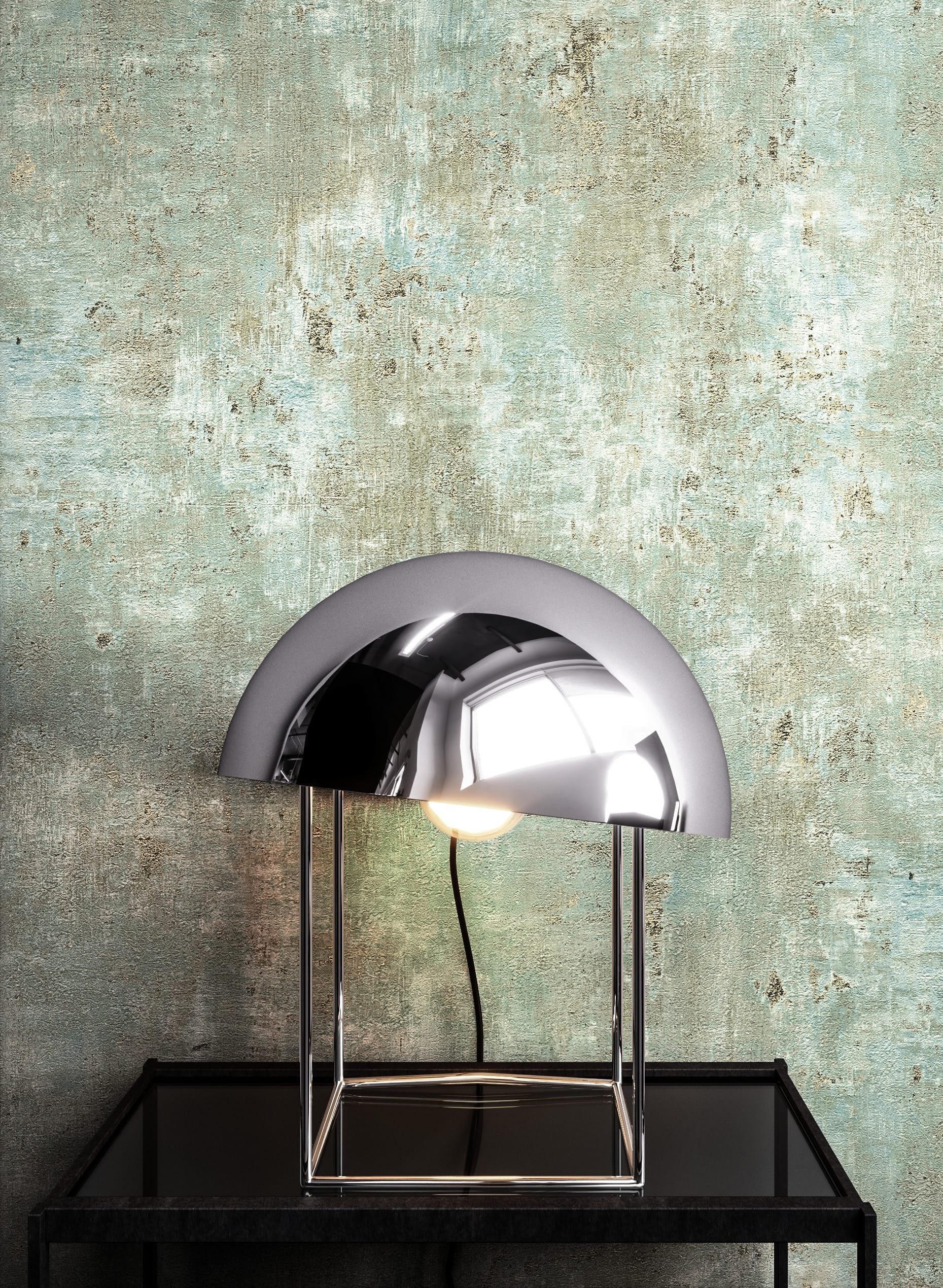 Newroom Vliestapete Tyana Green Tapete Betonoptik Putz,Beton,Metallic, Grün Tapete Modern Putz - Betonoptik Betonwand Gold Industrial Bauhaus Beton Metallic für Schlafzimmer Wohnzimmer Küche, Betonwand