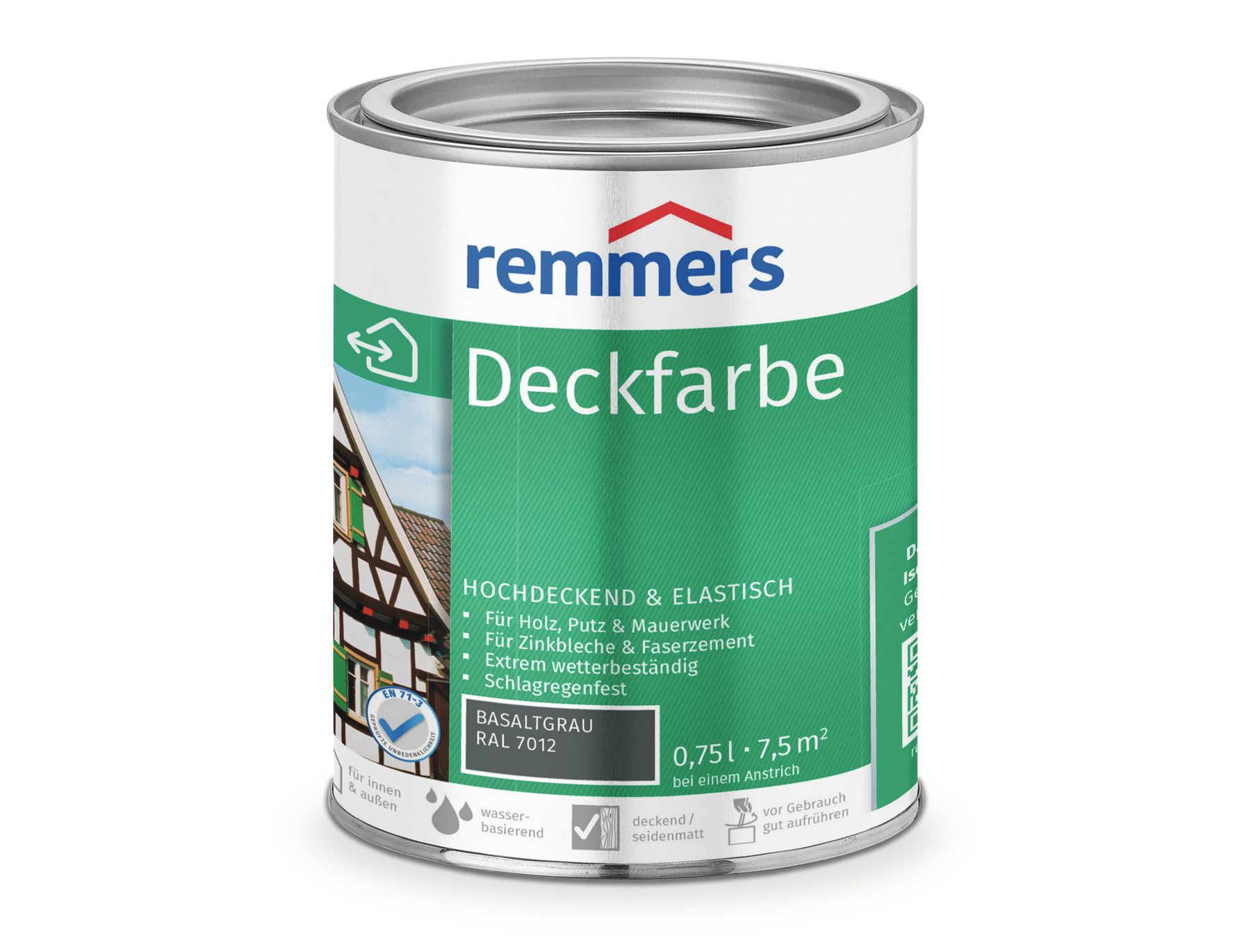 Remmers Wetterschutzfarbe Deckfarbe 0,75 Liter, für viele Untergründe, hochdeckend, wetterfest