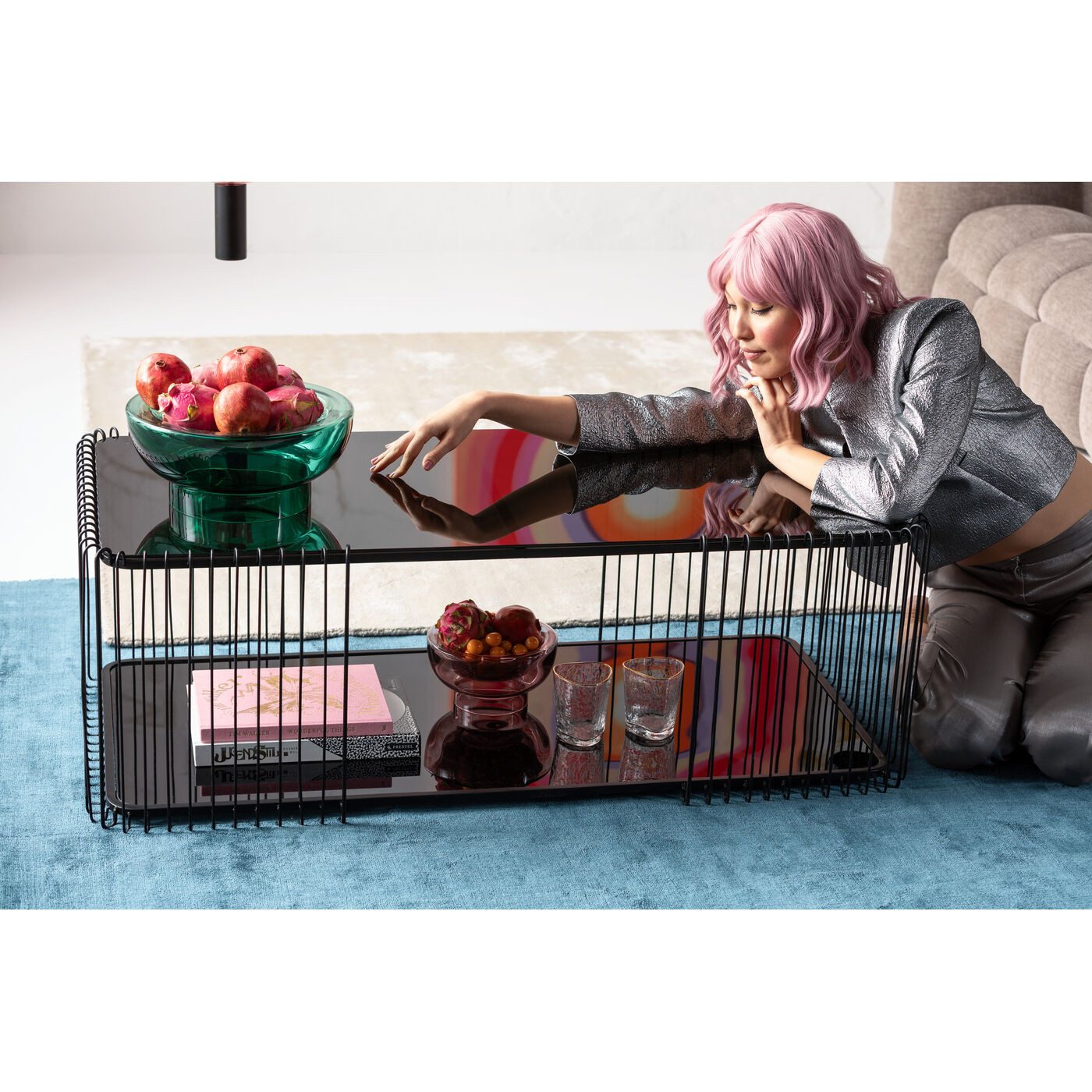 Kare Design Couchtisch Wire Double, mit 2 Ablagen
