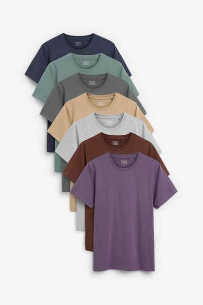 Next T-Shirt »Regular Fit Rundhals-T-Shirts im 7-Pack« (7-tlg)