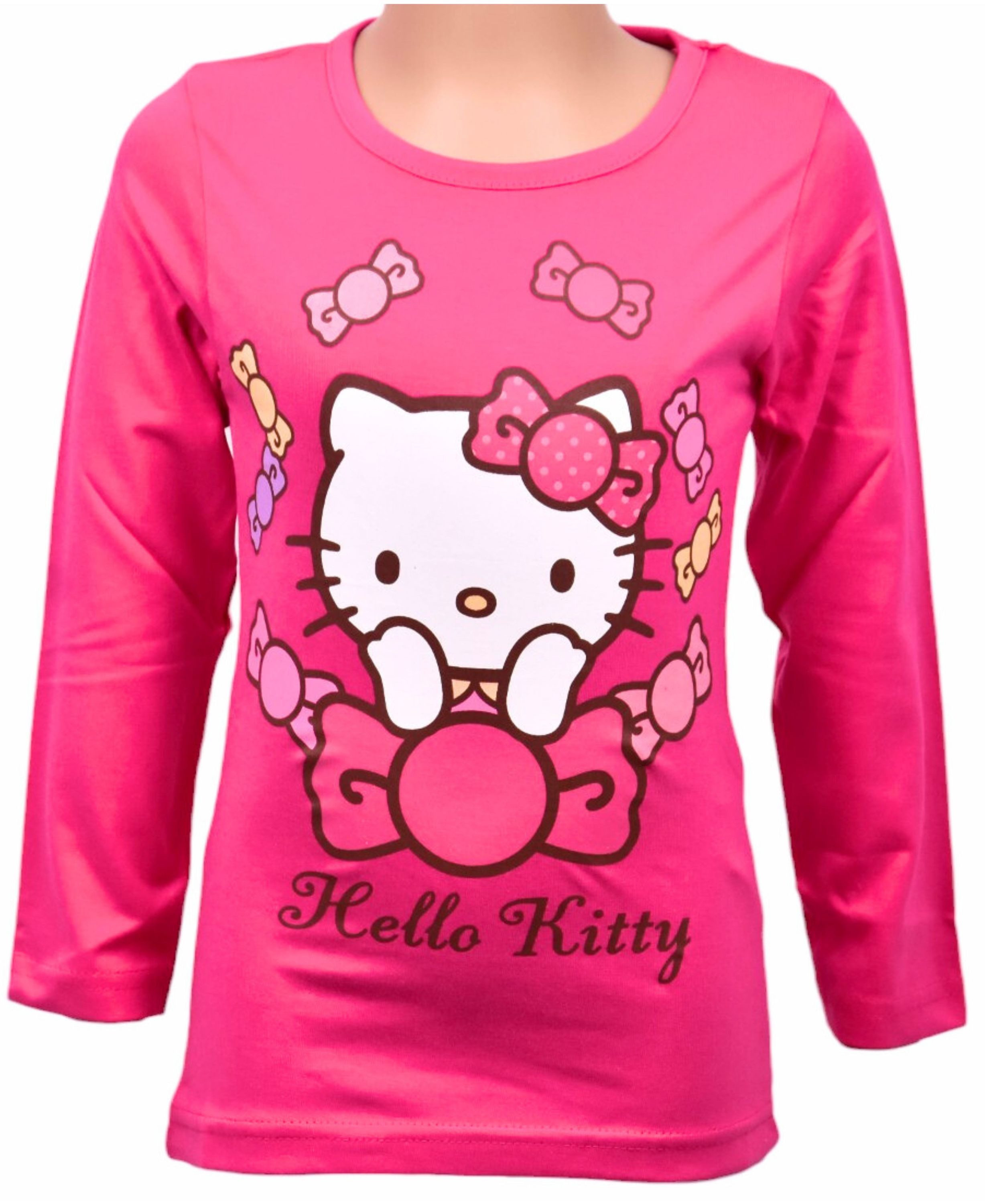 Hello Kitty Langarmshirt Mädchen Shirt aus Baumwolle Gr. 92- 116 cm
