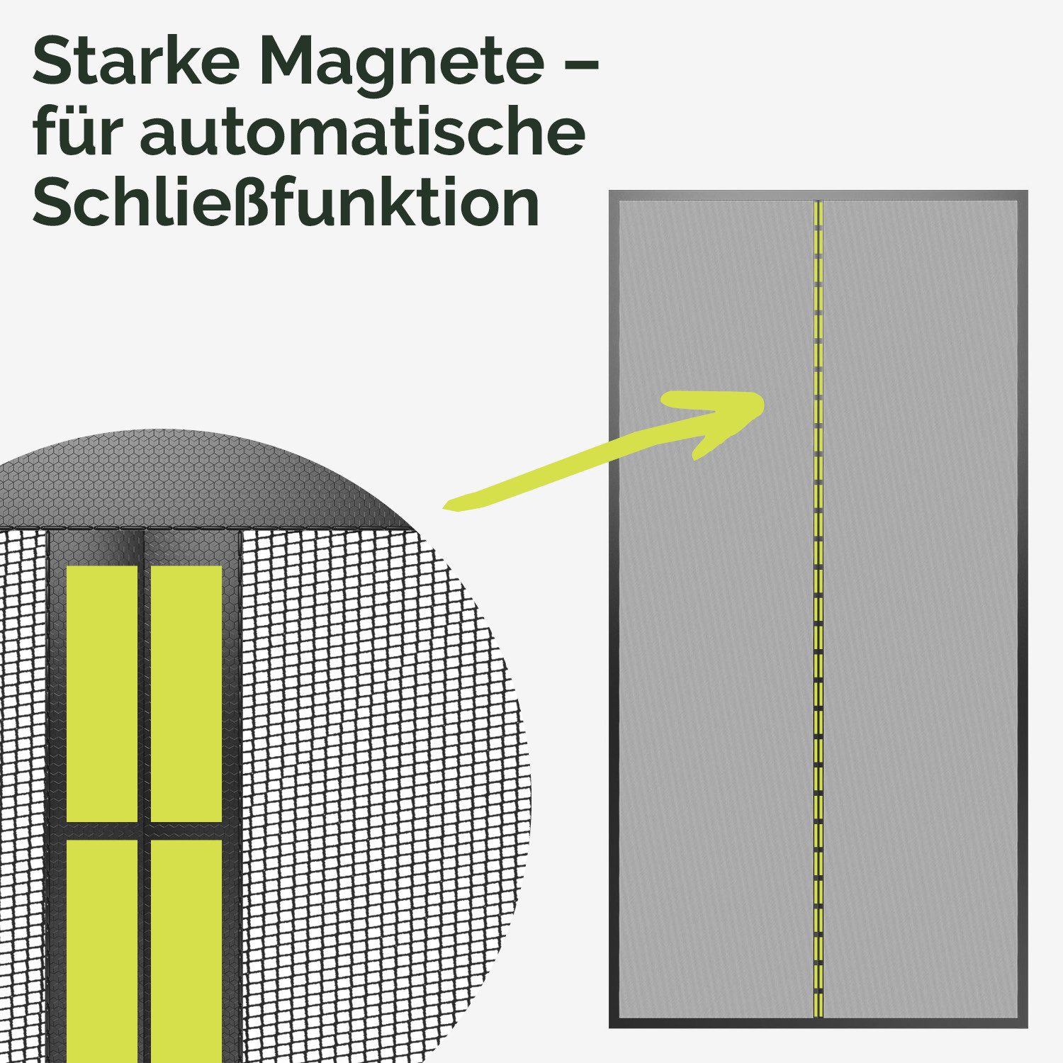 Nematek Insektenschutz-Vorhang Magnet Fliegengitter Tür Magnetvorhang - Insektenschutz Balkontür – Bild 4 von 5