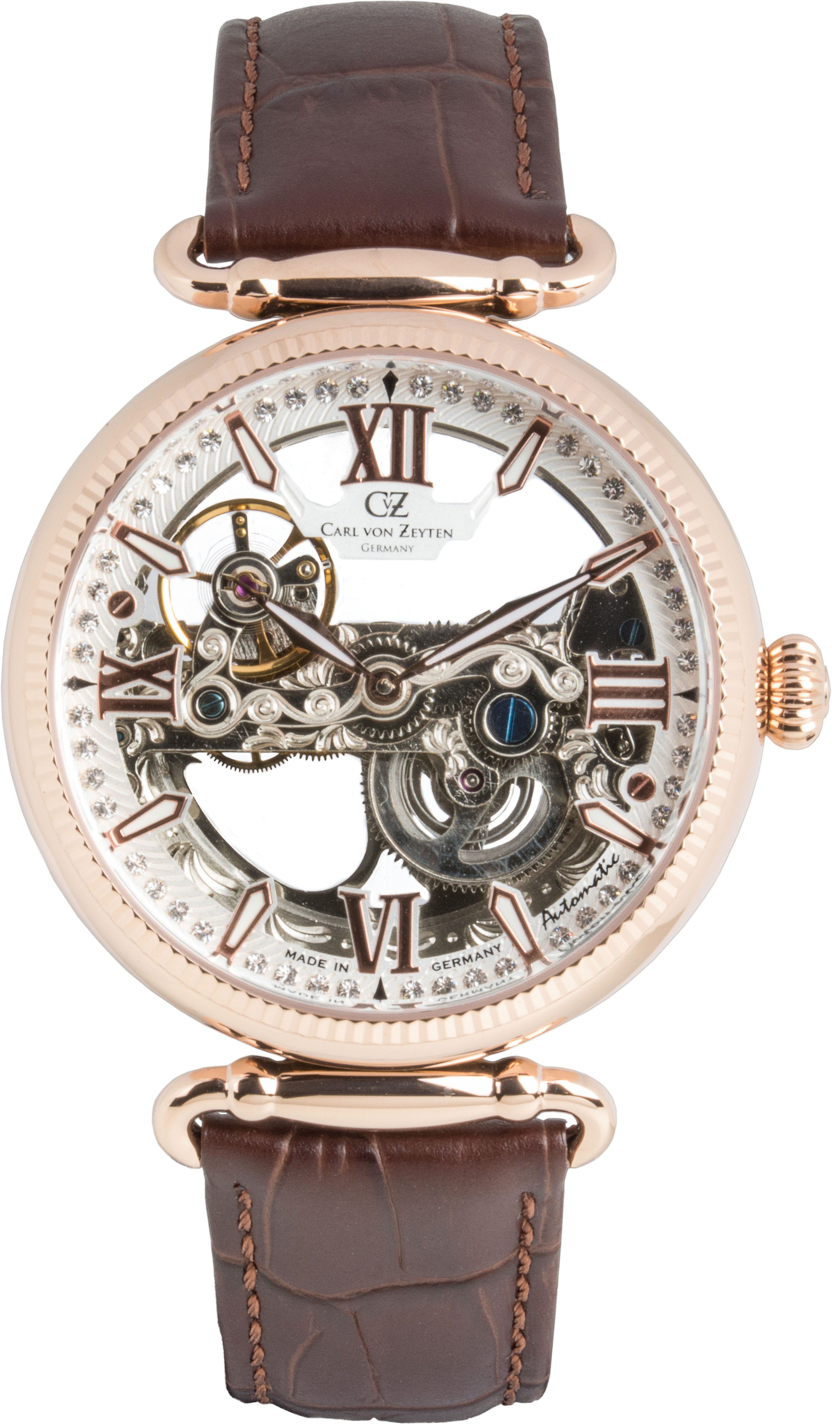 Carl von Zeyten Automatikuhr Häusern, Armbanduhr, mechanische Uhr, Damenuhr, Made in Germany
