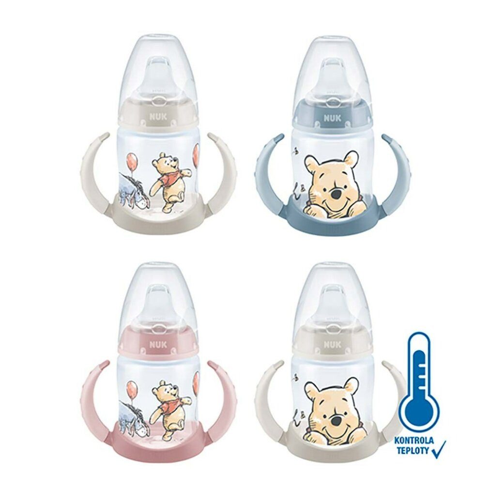 Babyflasche 743945 MUG POOH FLASCHE MIT TEMPERATURANZEIGE 150ML SILIKON-MUNDSTÜCK