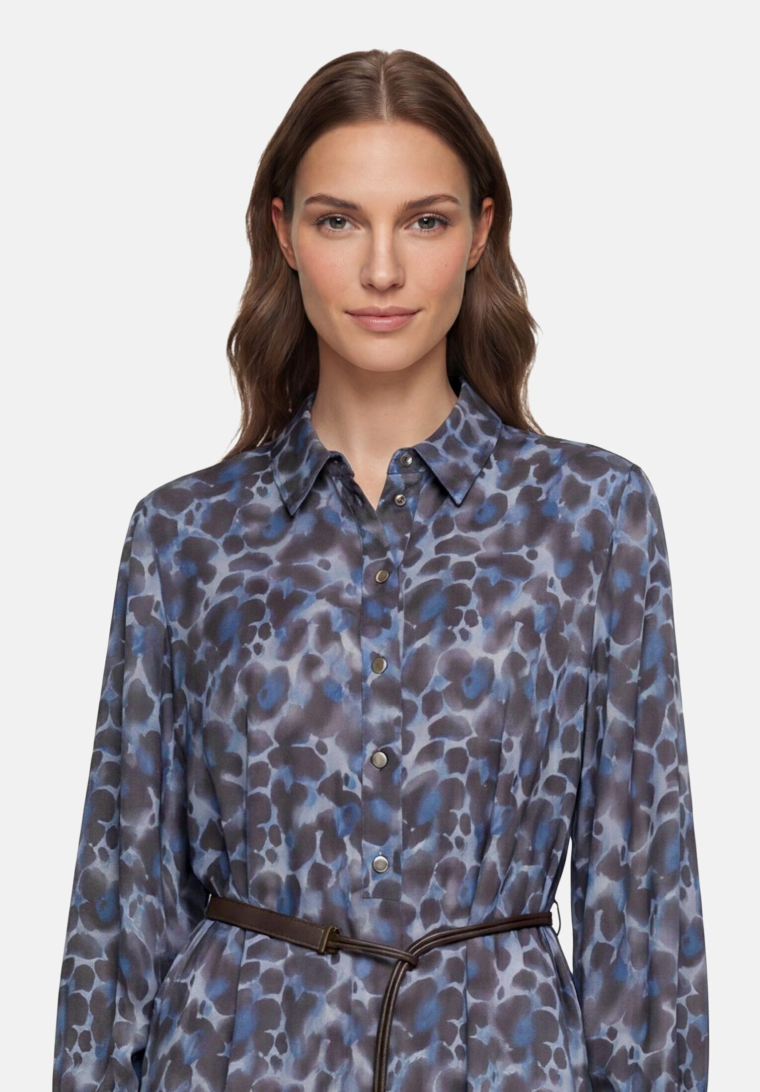 Betty Barclay Hemdblusenkleid Damen mit Bindegürtel
