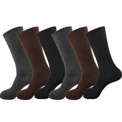 EloModa Basicsocken 6 12 18 Paar Doppelripp Socken in klassischer Form Freizeit Anzug (6-Paar)