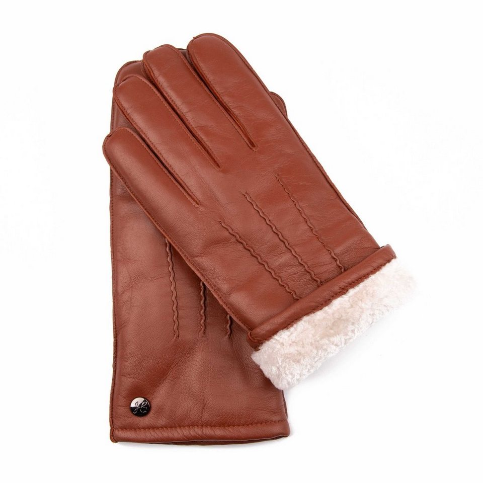 Hand Gewand by Weikert Lederhandschuhe MR PROKOP Lammnappa Handschuhe,  Lammfell Fütterung + Touchscreenfähig