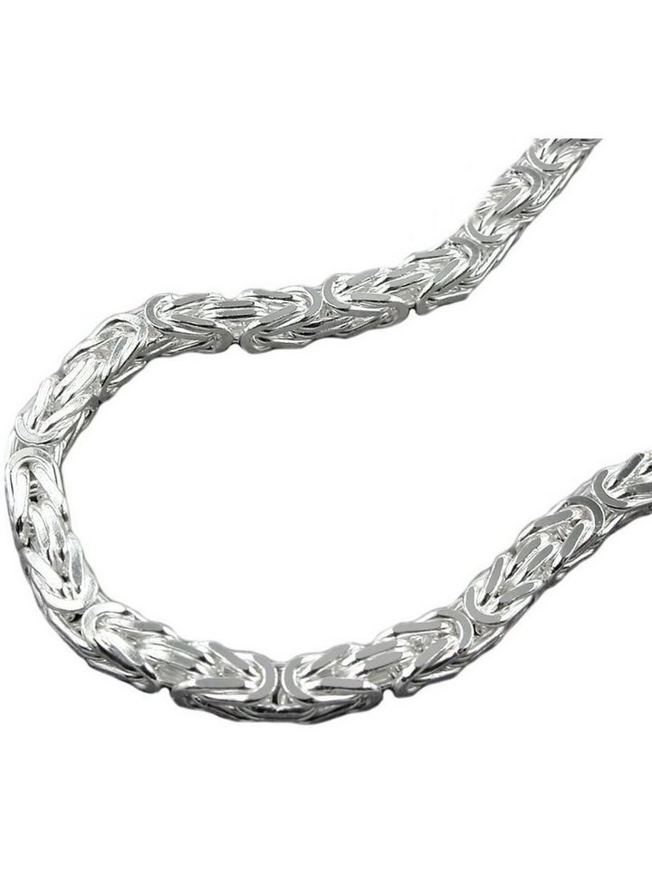 Gallay Armband 4mm Königskette vierkant glänzend Silber 925 21cm (Ohne,  1-tlg), Was für ein majestätischer Anblick! | Silberarmbänder