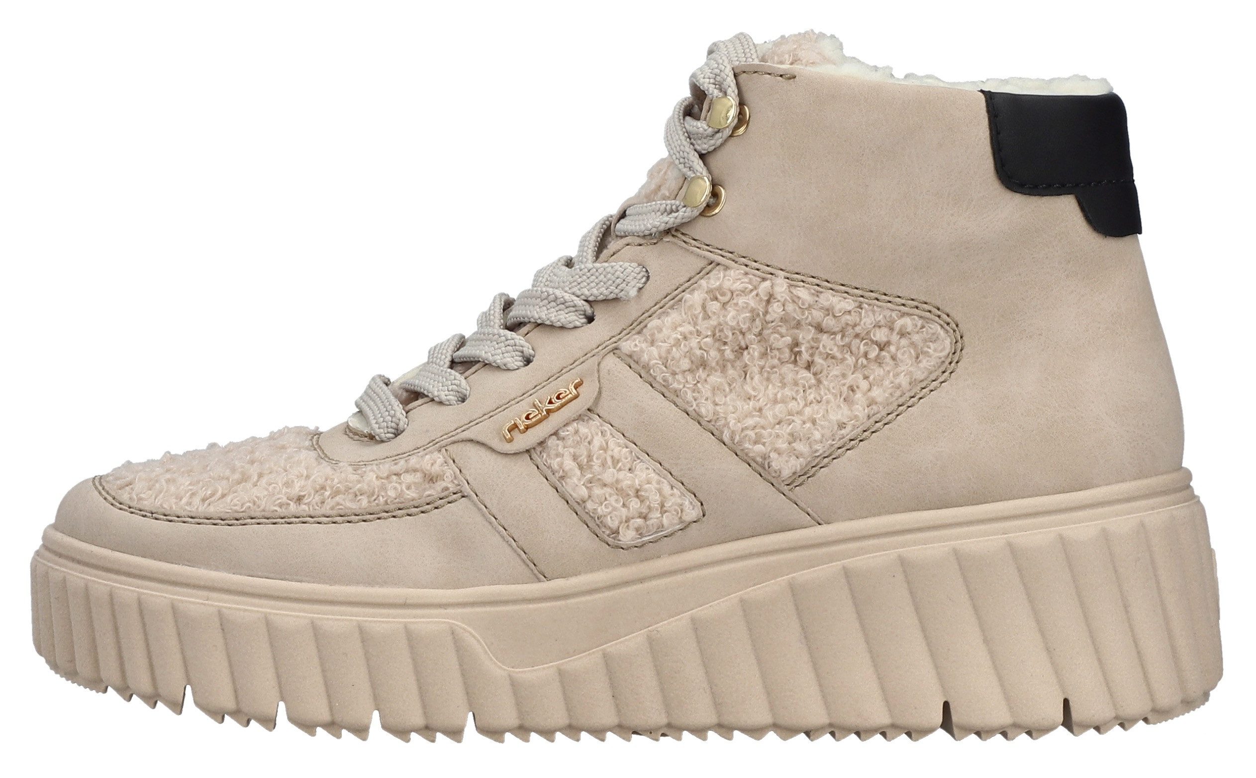 Rieker Winterboots Schnürboots, High Top Sneaker, Stiefelette mit gepolstertem Schaftrand
