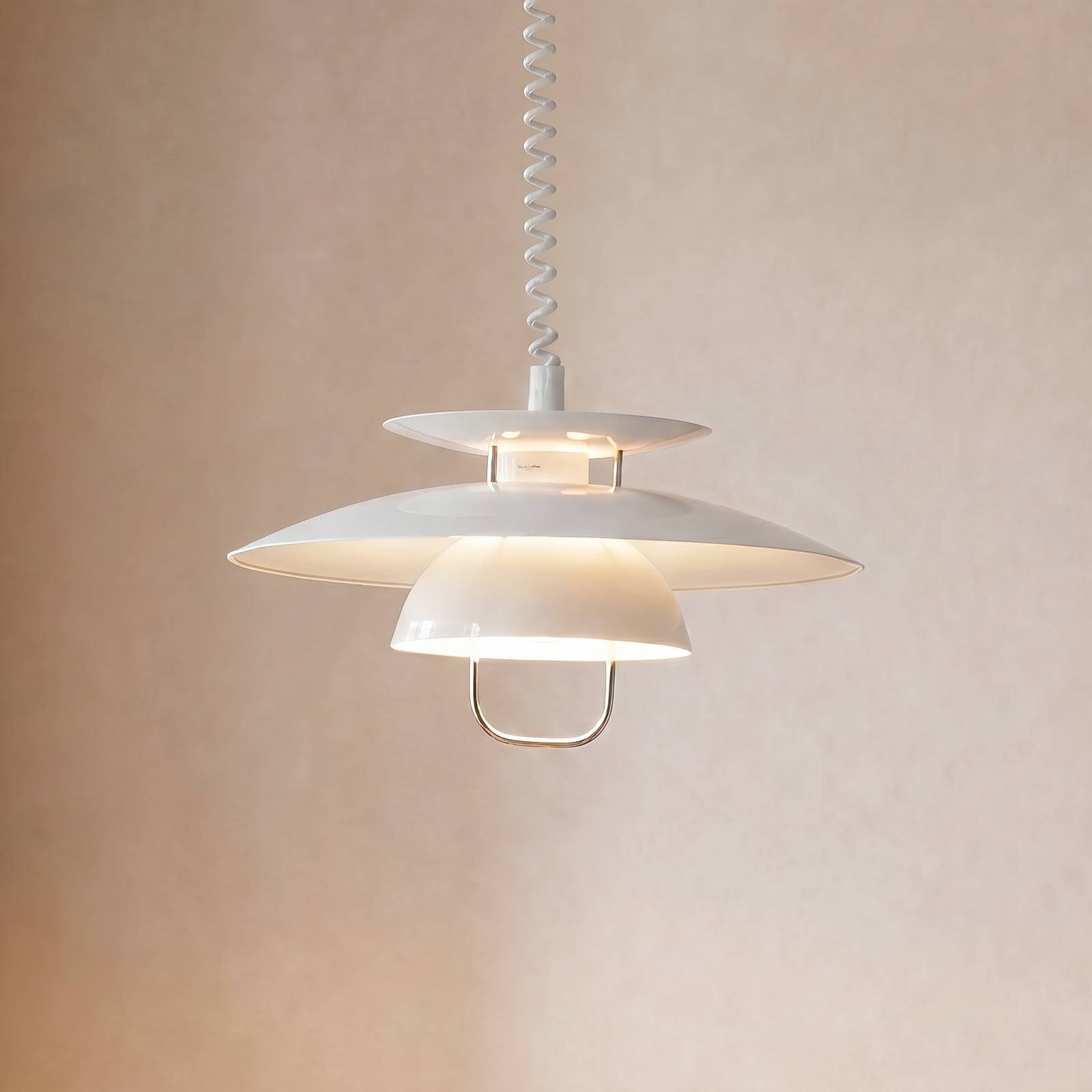 Lindby Hängeleuchte Nadija, Metall, Weiß IP20, 1 x 60 W
