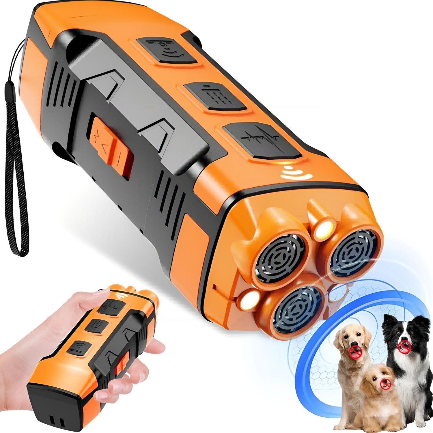 Forrlite Ultraschall-Tierabwehr Ultraschall Hundeabwehr mit LED-Taschenlamp günstig online kaufen