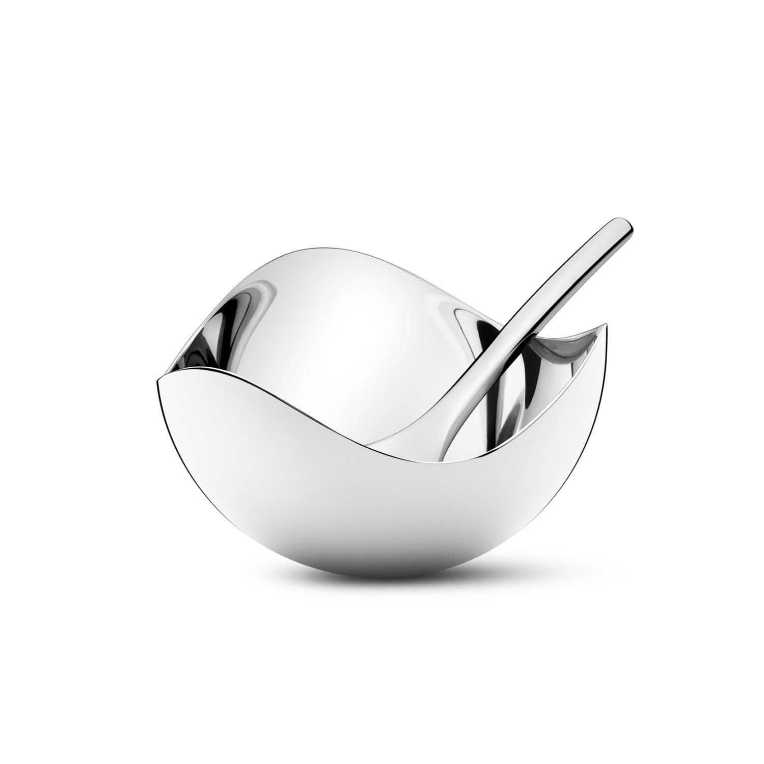 Georg Jensen Salzbehälter Bloom, Edelstahl, (1-tlg), inklusive Löffel