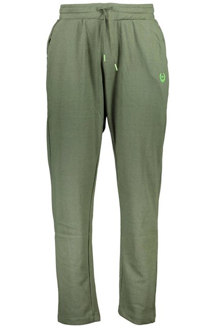 GIAN MARCO VENTURI 5-Pocket-Hose Grüne Herren-Sporthose mit Kontrastdetails günstig online kaufen