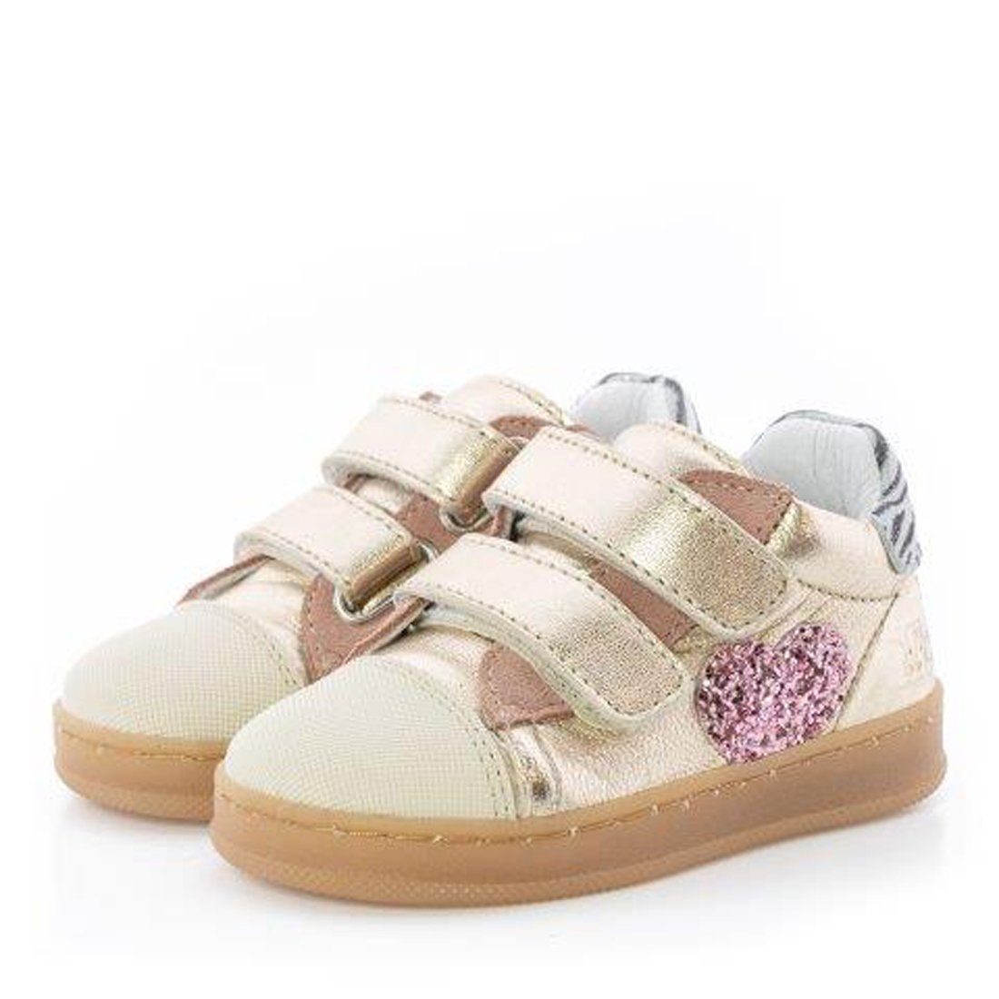 Munich Mini Goal Sneaker Für Baby-Mädchen – Grünes Wildleder Mit Camouflage-Einsätzen – Sport-Sneaker Mit 3 Riemen