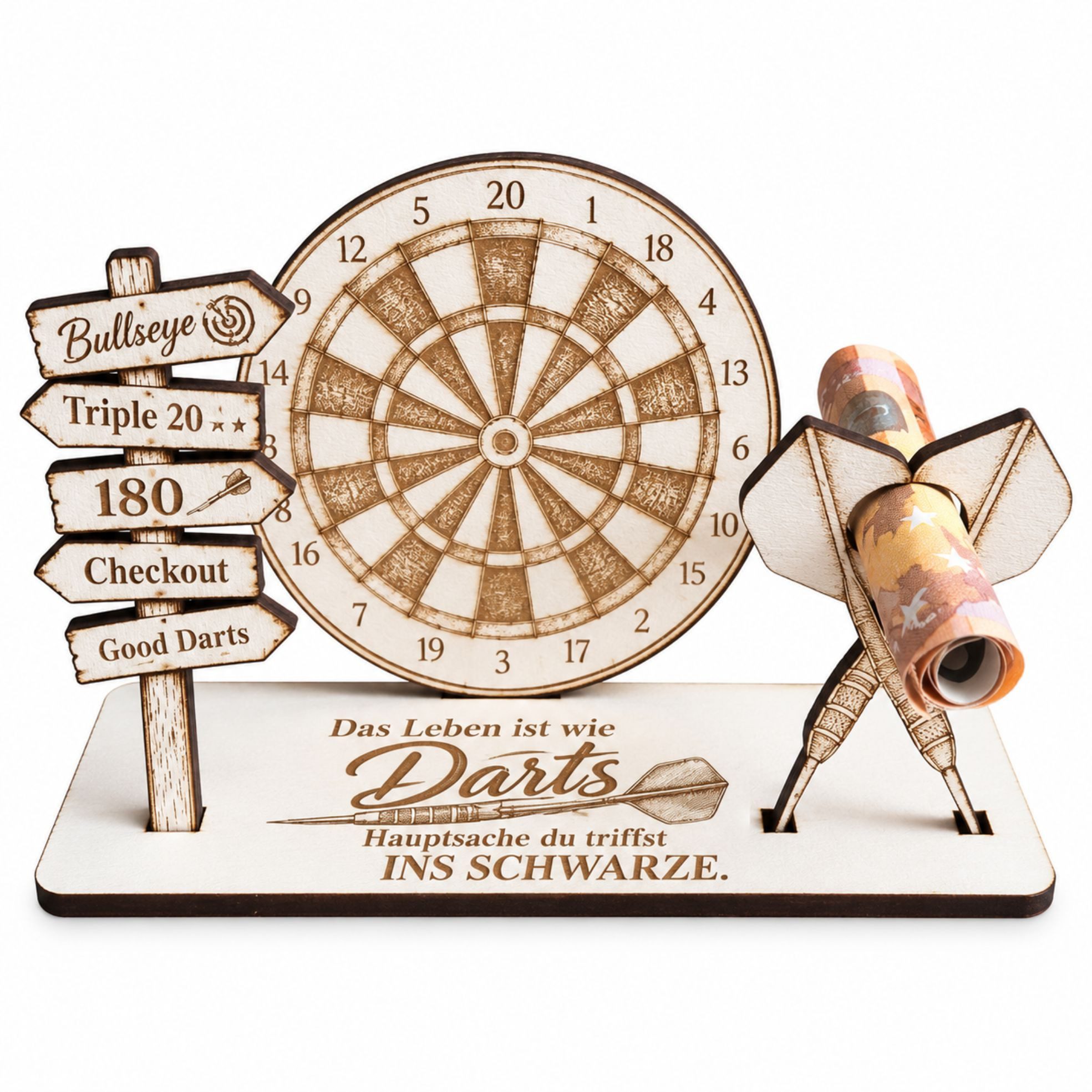 Dekolando Geschenkkarte Dart Geldgeschenk Geschenkidee für Dartspieler 14x9cm – Bild 5 von 5