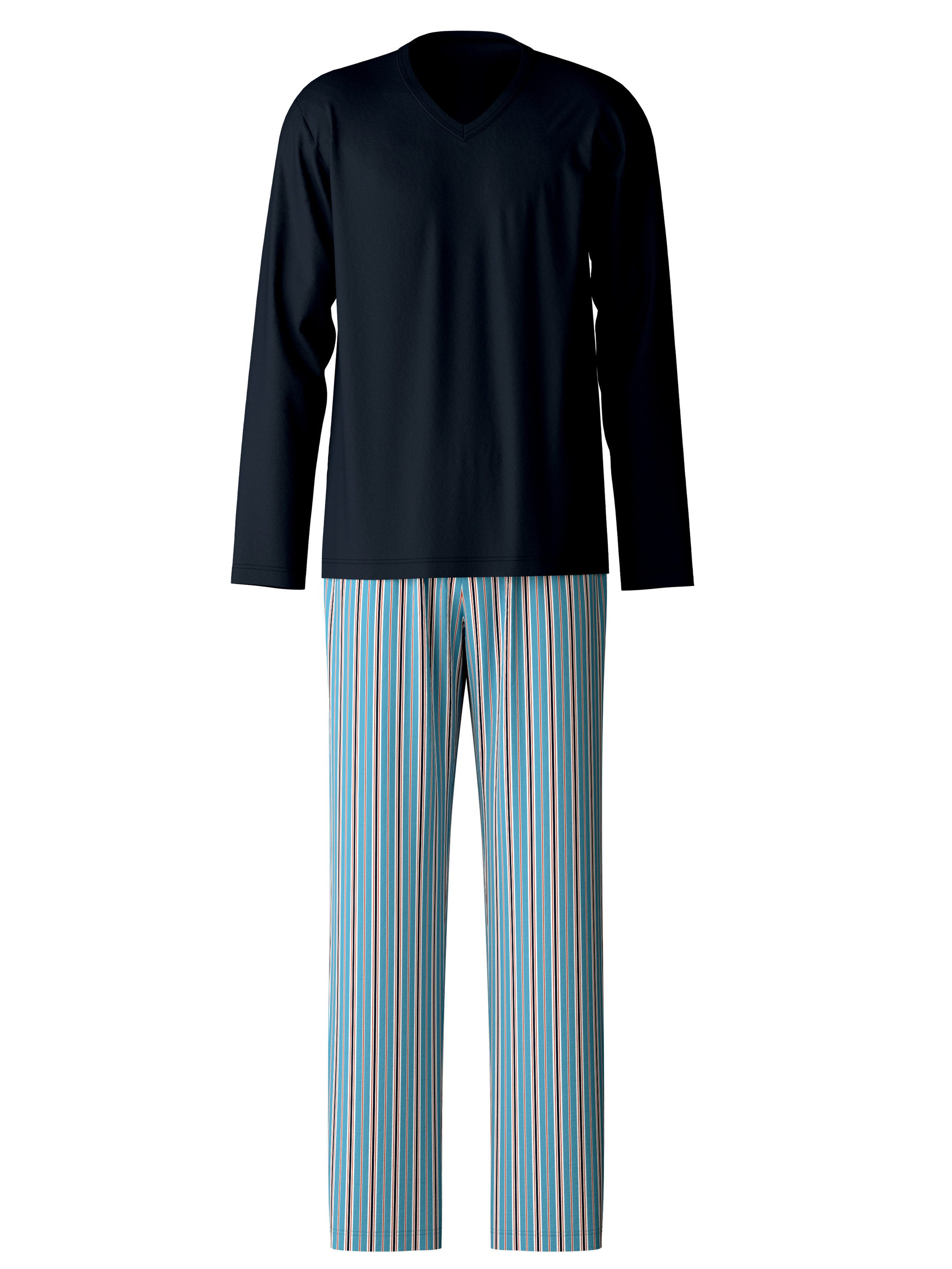 CALIDA Pyjama Cotton Special Herren (2 tlg) weich, leicht mit V-Ausschnitt