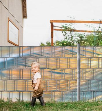 MyMaxxi Sichtschutzstreifen Zaunsichtschutz Federn orange Sichtschutz Garten Zaun