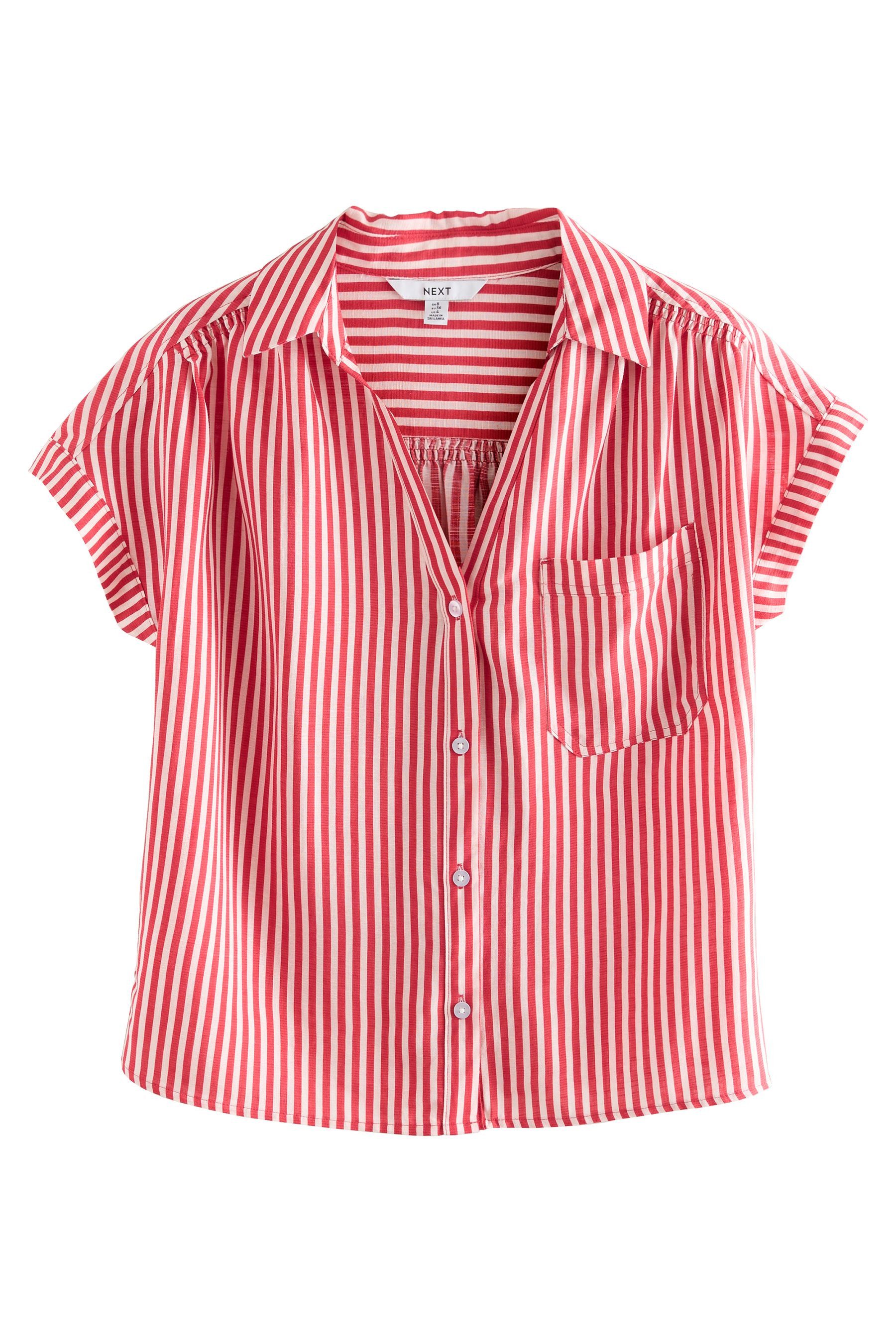 Next Kurzarmhemd Kurzarmbluse mit Leinenanteil (1-tlg) günstig online kaufen