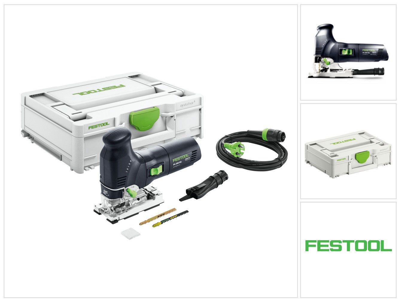 FESTOOL Stichsäge TRION PS 300 EQ-Plus Pendelstichsäge 720 W (576041) + 2x Sägeblatt