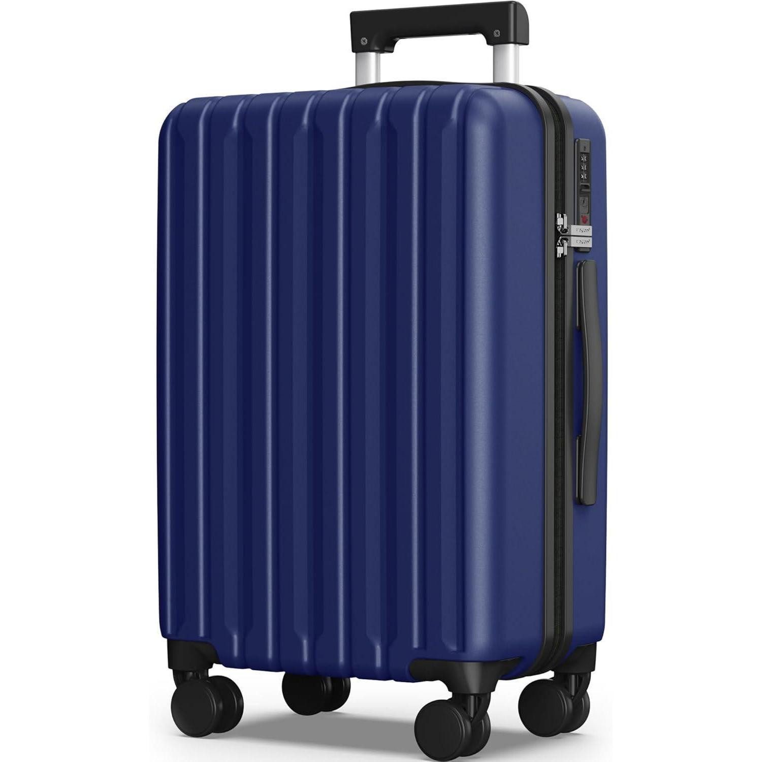 Hartschalen-Trolley Großer Hartschalenkoffer 75cm Leicht TSA-Schloss 4 Rollen XL Blau