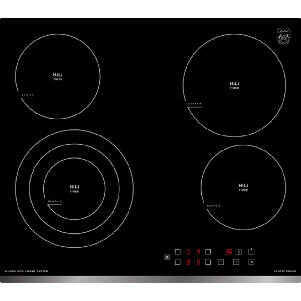 Kaiser Küchengeräte Elektro-Kochfeld, Kaiser KCT 6703, 60 cm, Hi-light  Herd, Kochfeld ohne Rahmen, EINBAU KOCHFELD: Glaskeramik-Kochfeld mit den  Hi-light Heizelementen