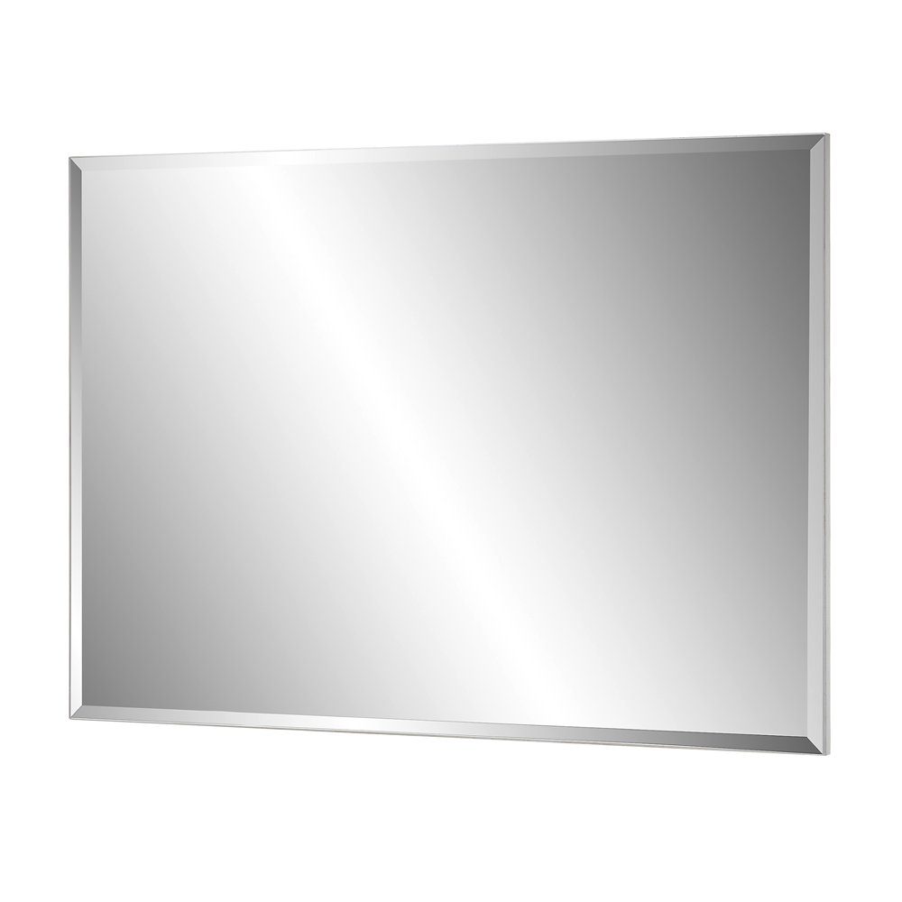 Lomadox Wandspiegel CERVERA-05, Spiegel für Garderobe weiß matt lackiert, B/H/T: ca. 85/60/2 cm