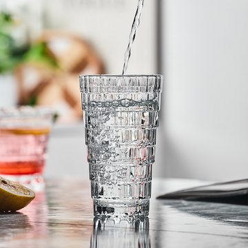 ANLÜDE Tumbler-Glas 2er-Set Gläser für Eiskaffee, Saft und Bier