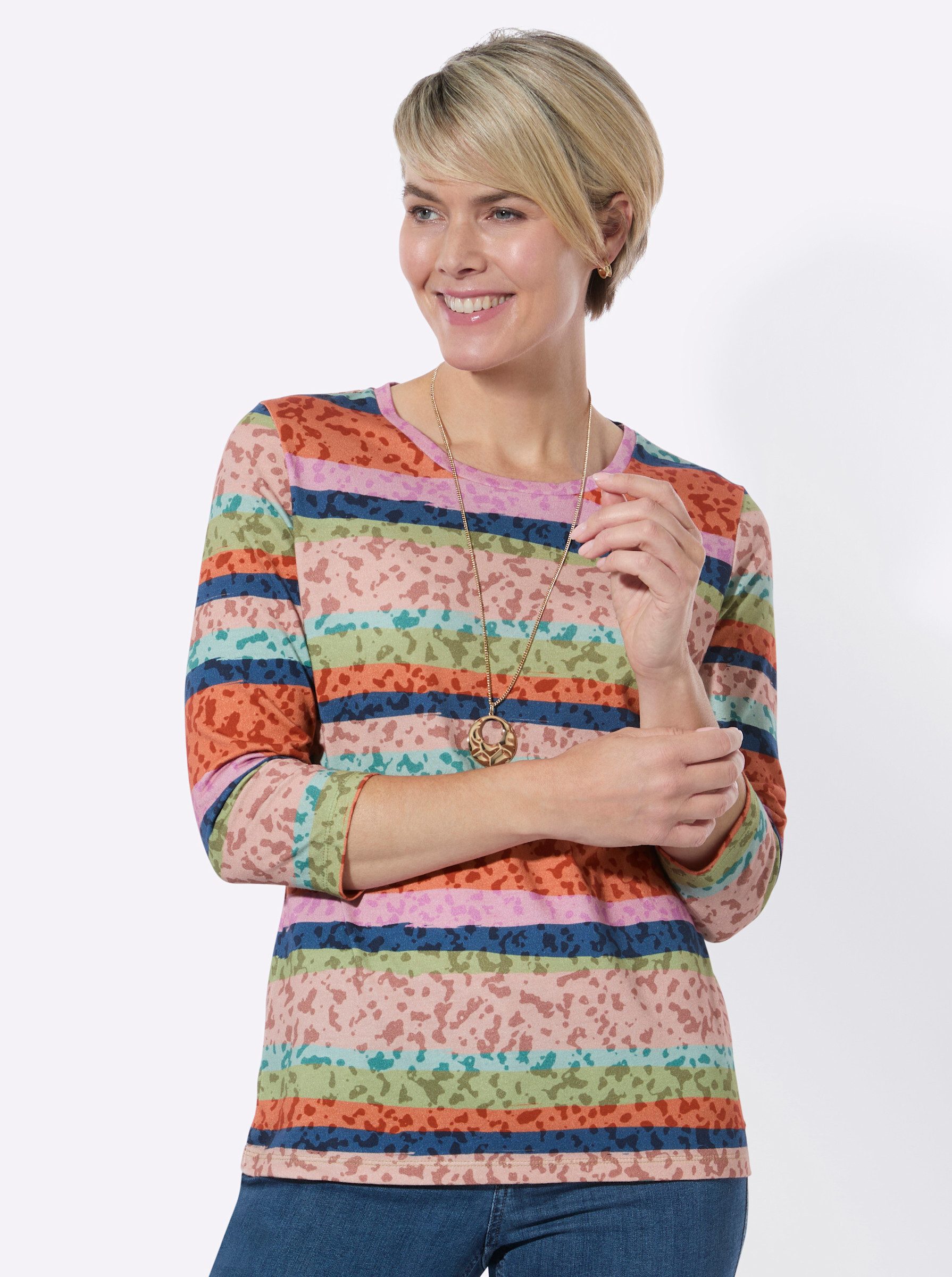 Witt T-Shirt Ringelshirt 3/4-Arm