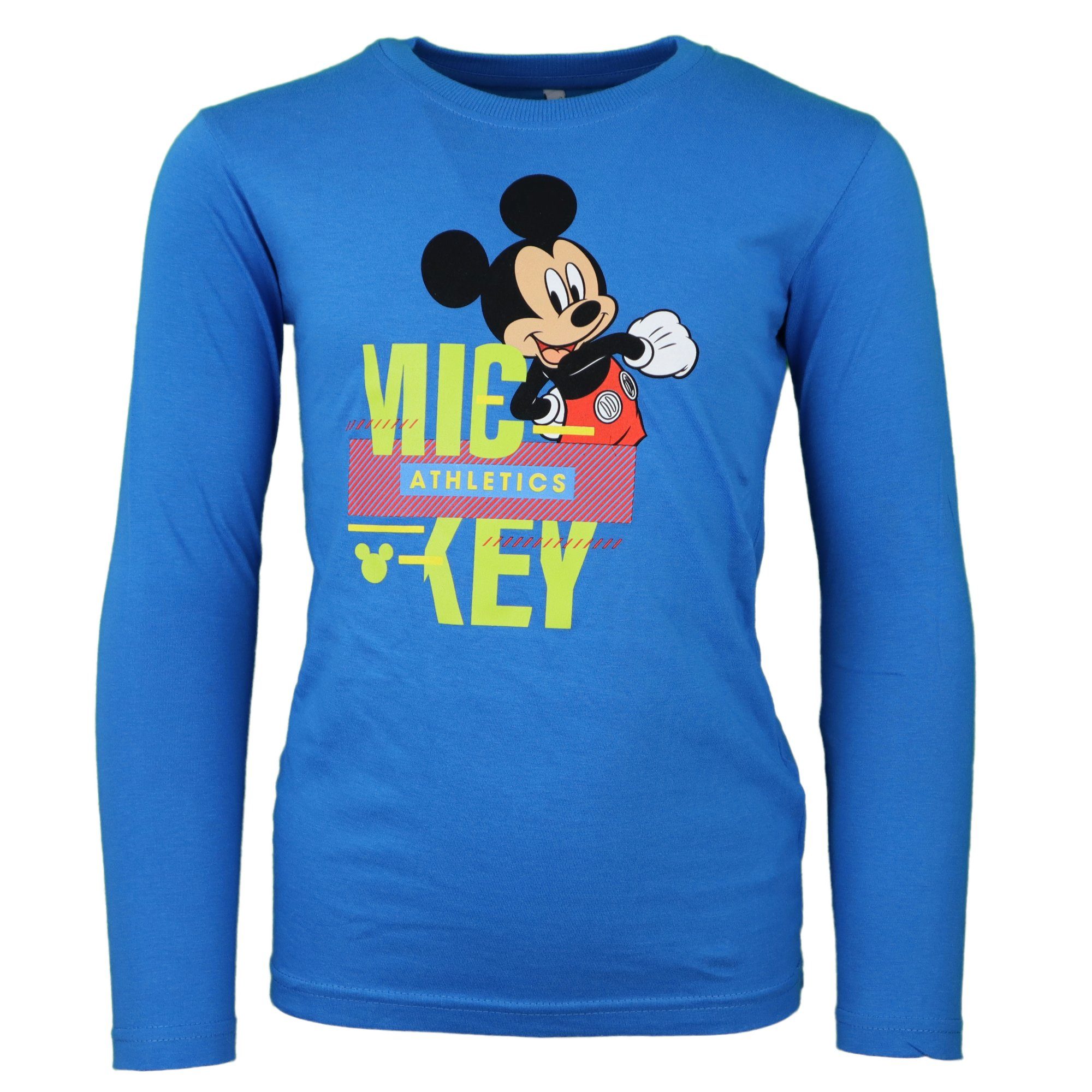 Disney Mickey Mouse Langarmshirt »Mickey Maus Kinder Shirt« Gr. 104 bis  134, 100% Baumwolle, in Blau online kaufen | OTTO